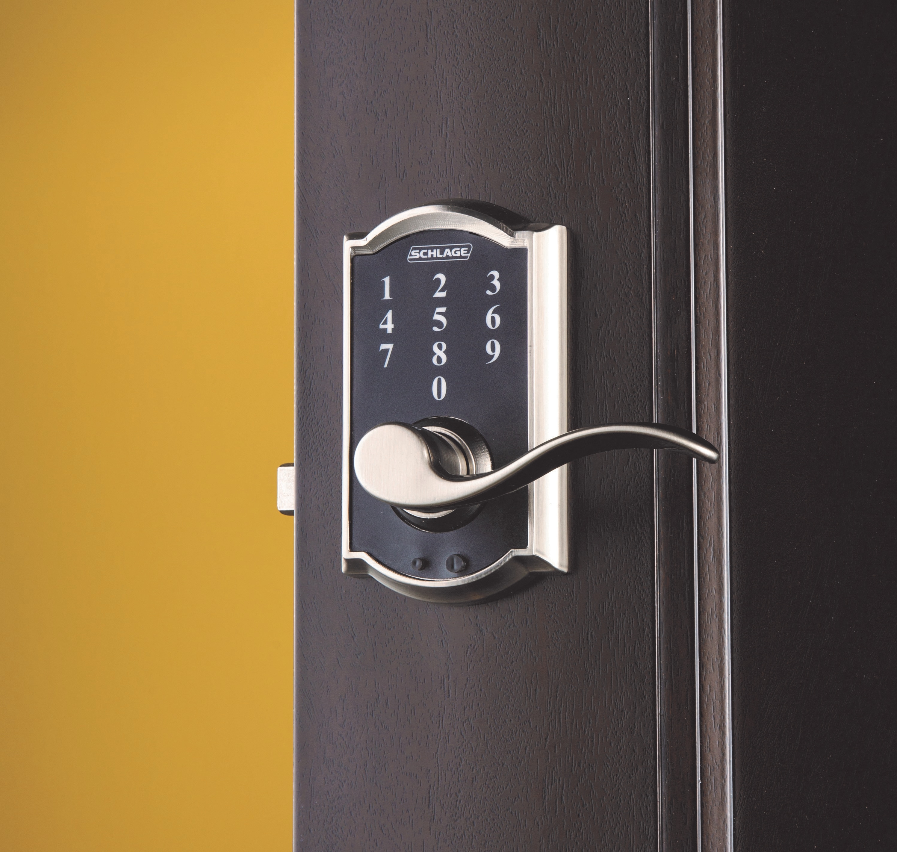 Schlage Touch Camelot Satin Nickel Electronic Deadbolt Lighted