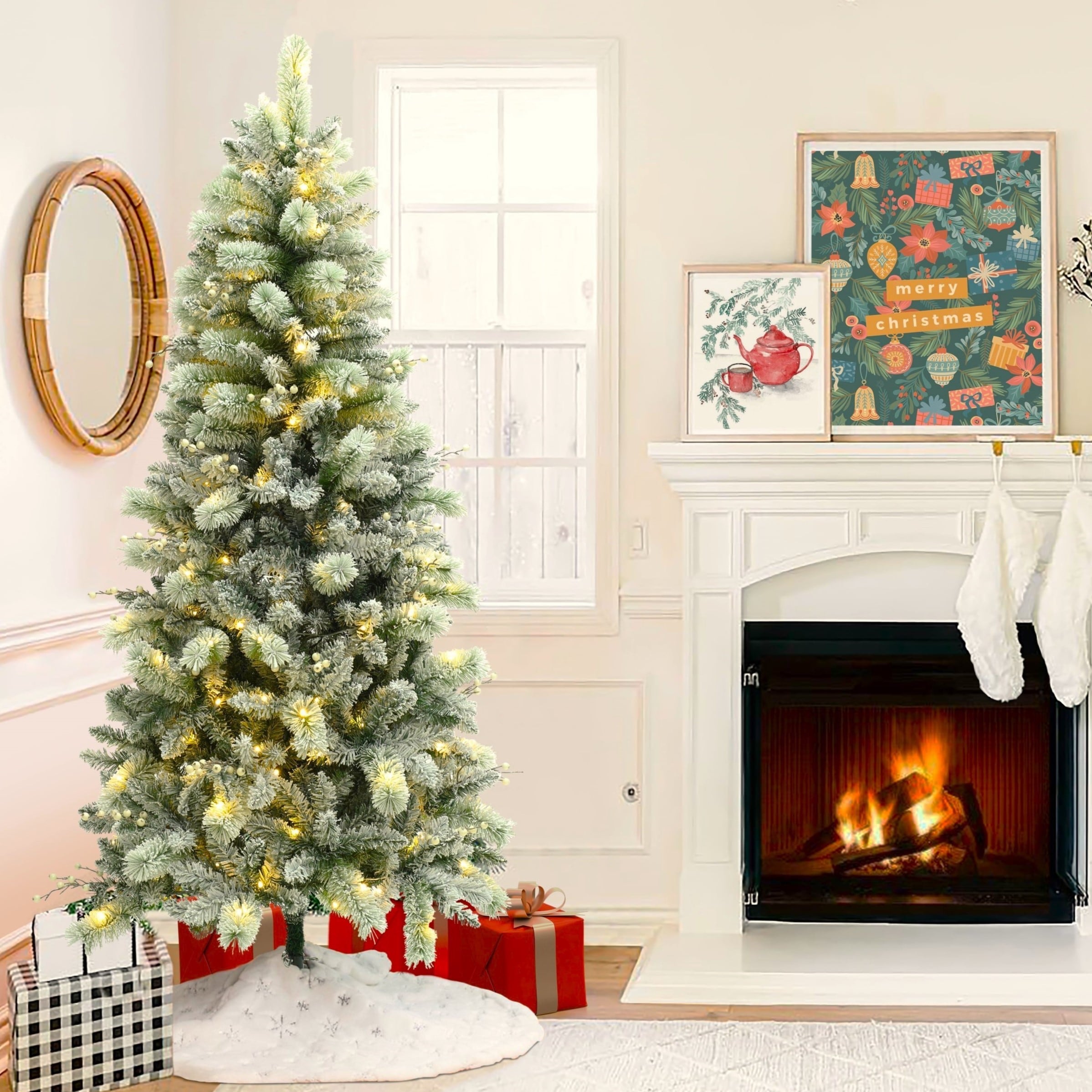 LuxenHome WHAP1785 Artificial-Christmas-Trees - View #2