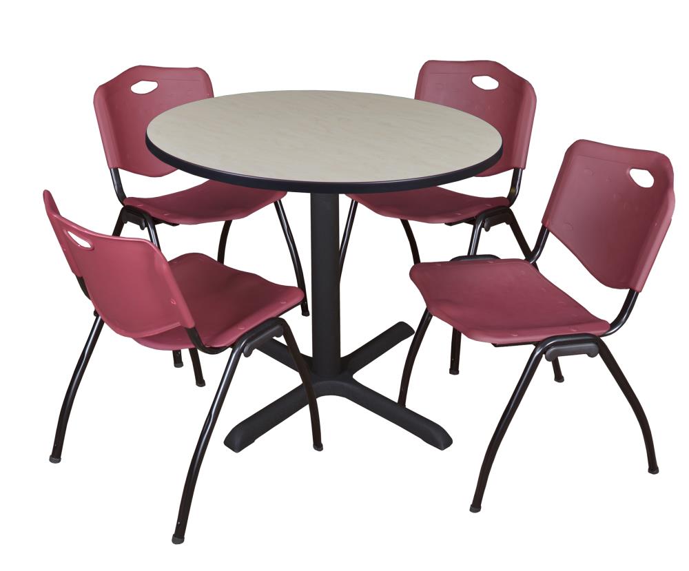 Regency TB42RNDPL47BY Breakroom Off-white 4-Person Training Table (42-in W x 29-in H)