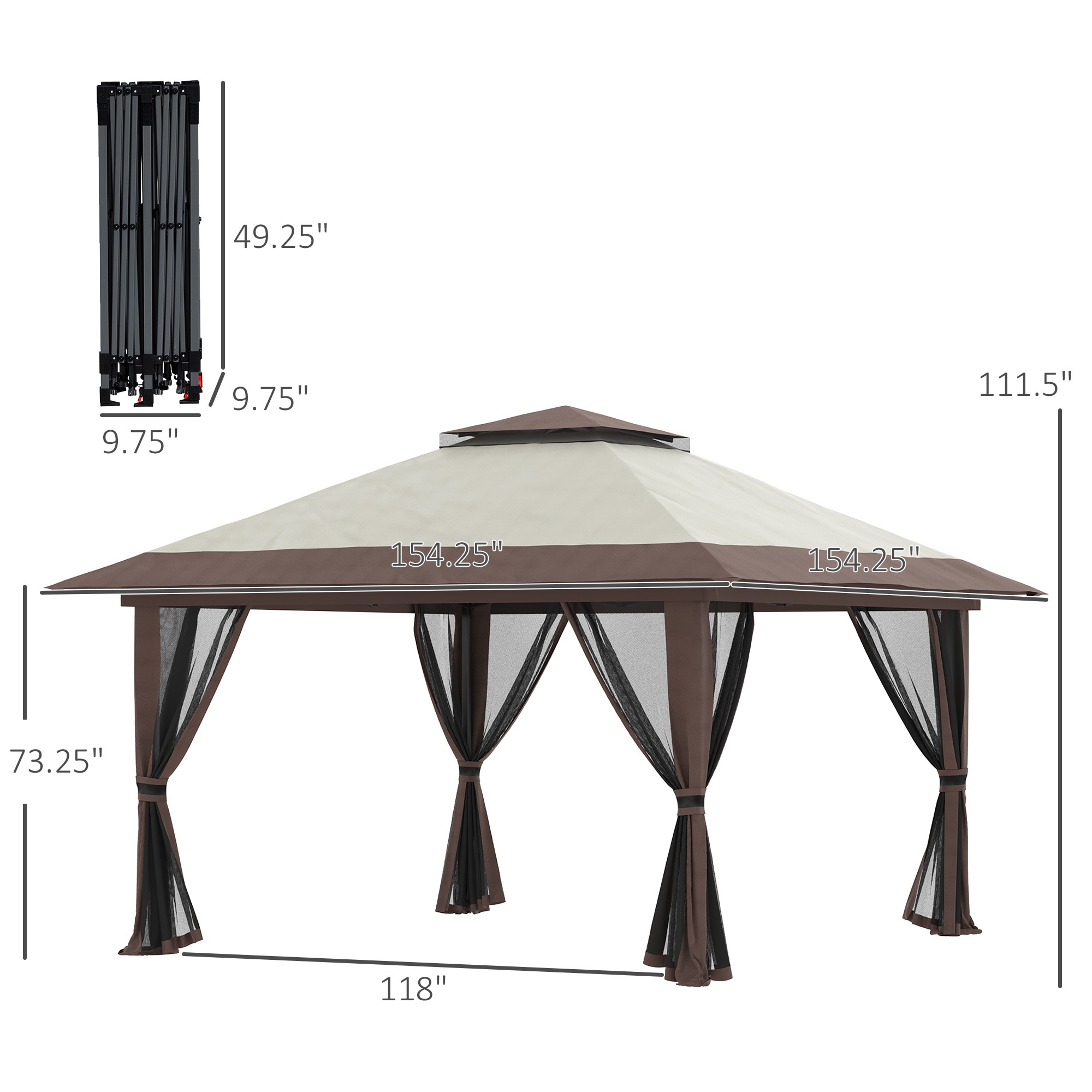 BABOOM BOM-5P174280-OR Wood-Resin-Gazebos - View #3