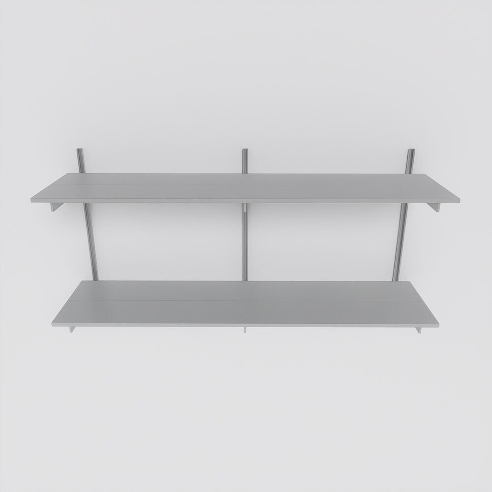Modern Shelving ALUMWAL-1248-SS Wall-Mounted-Shelving - View #4