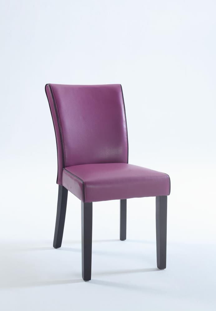 purple faux leather dining chairs