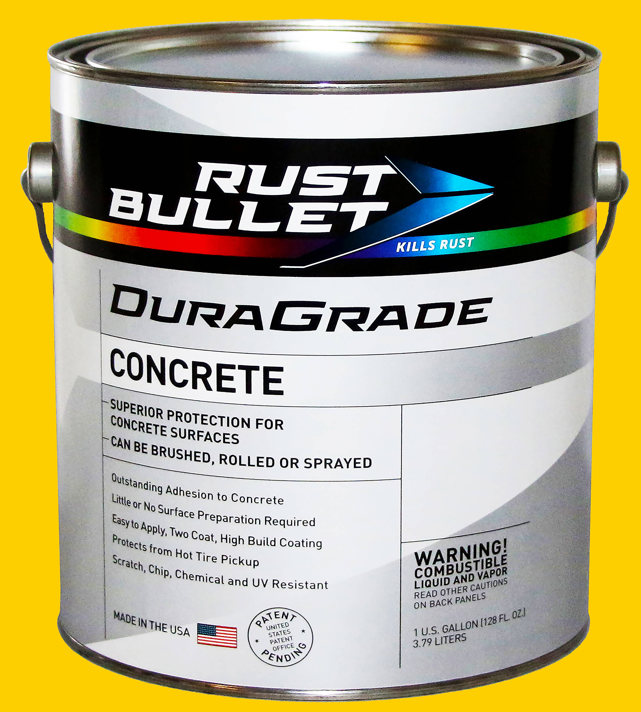 Rust Bullet 1-part Yellow Gloss Concrete and Garage Floor Paint (1-Gallon)  in the Garage Floor Paint department at