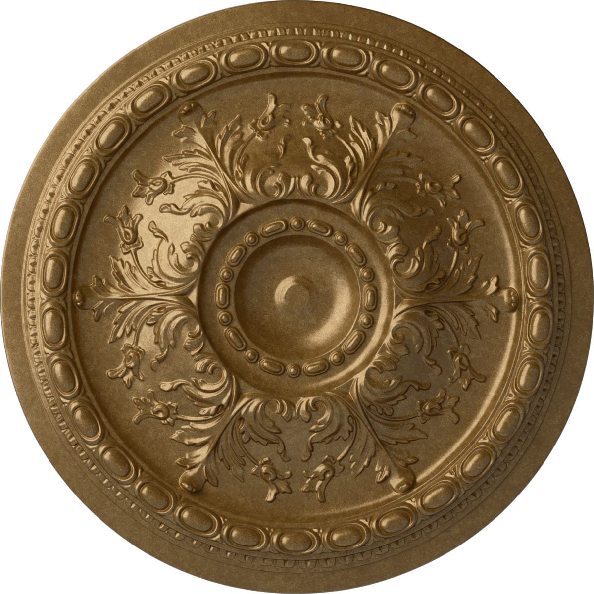 Ekena Millwork CM28STPAS Stockport 28-Inches W x 28-Inches L Painted Pale Gold Polyurethane Whole Ceiling Medallion