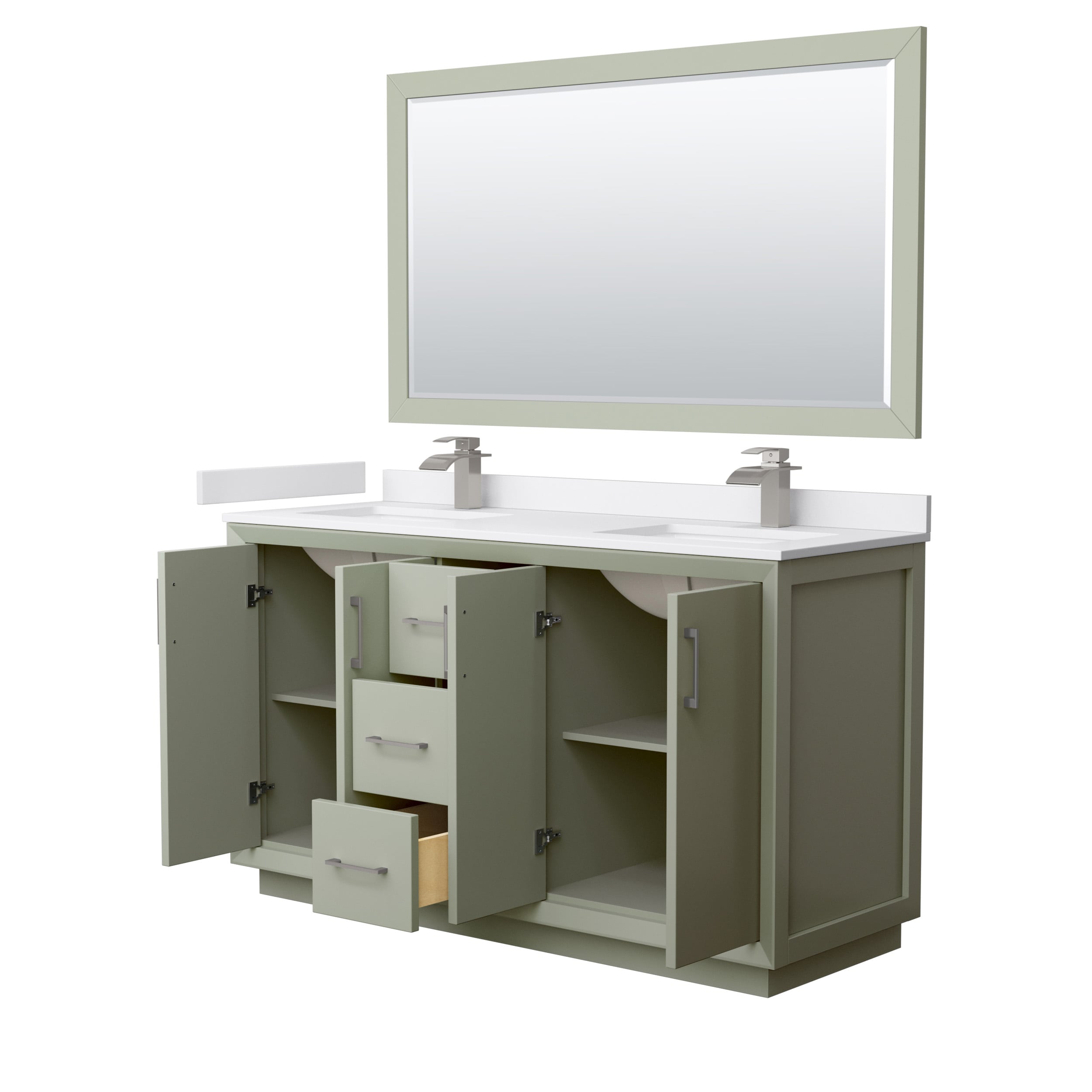 Wyndham Collection WCF414160DLGWCUNSM58 Bath-Vanity-Combo - View #2