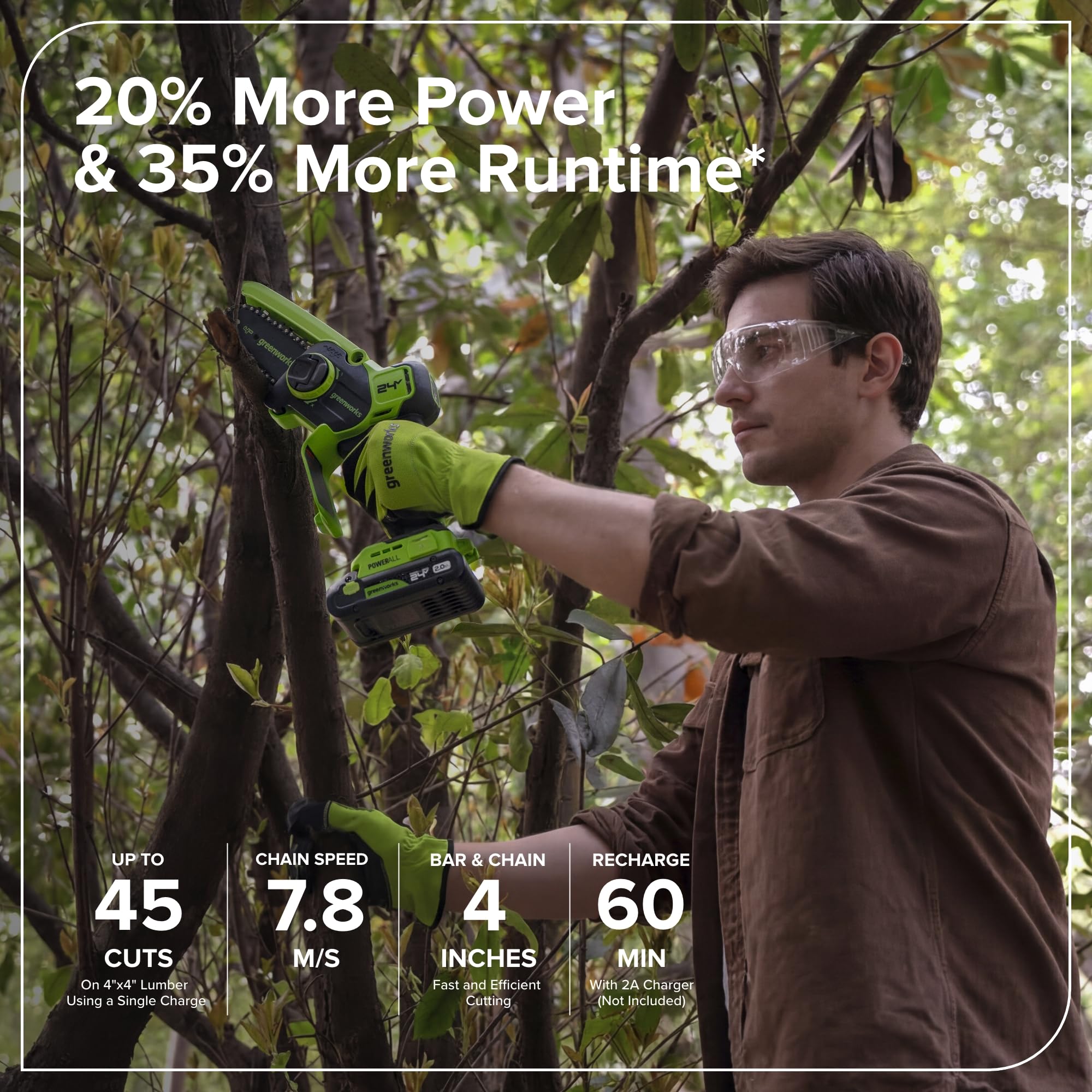 Greenworks CS2404TA1 Cordless-Chainsaw - View #3