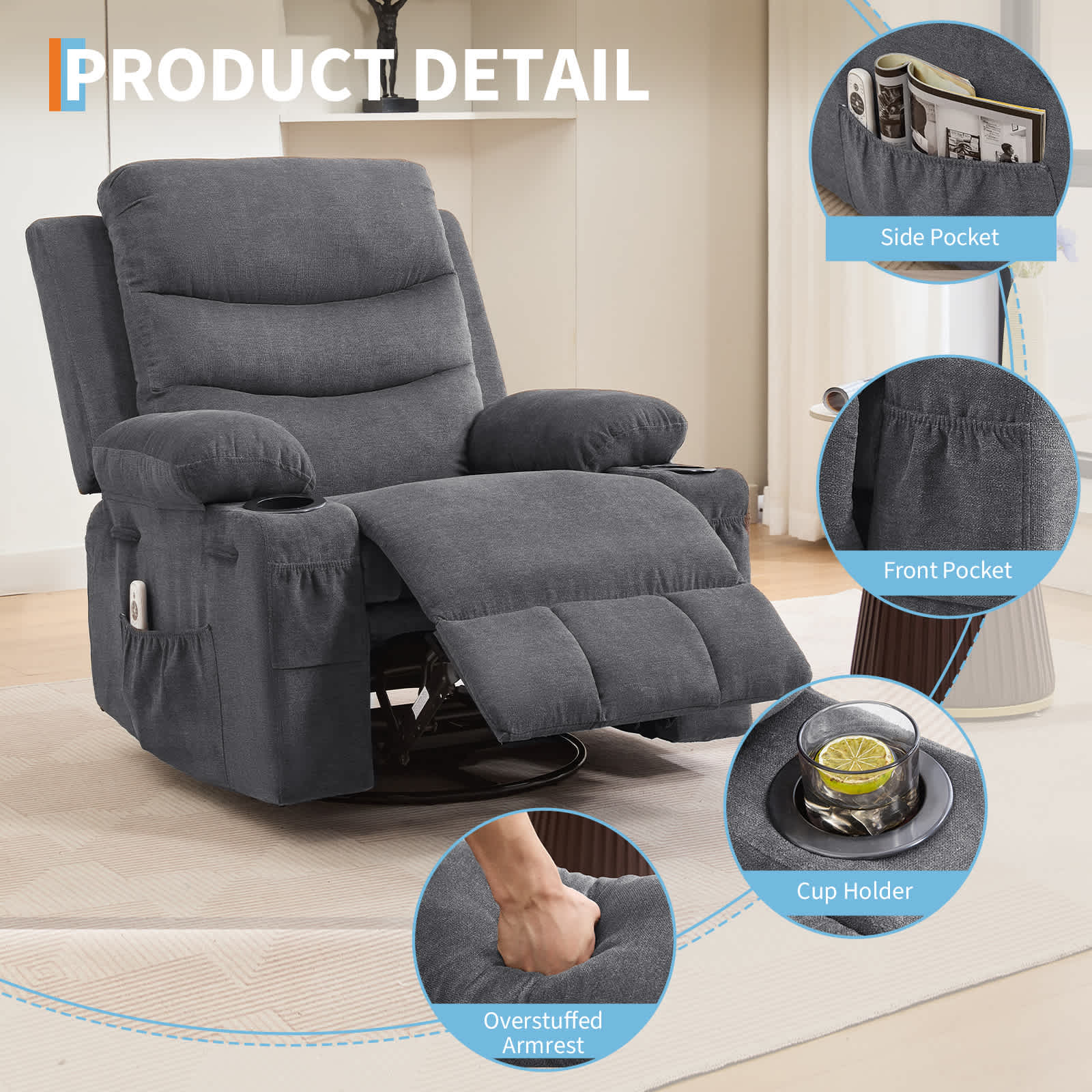 Qeetex SUN-PHK-34BYNV75 recliners - View #4