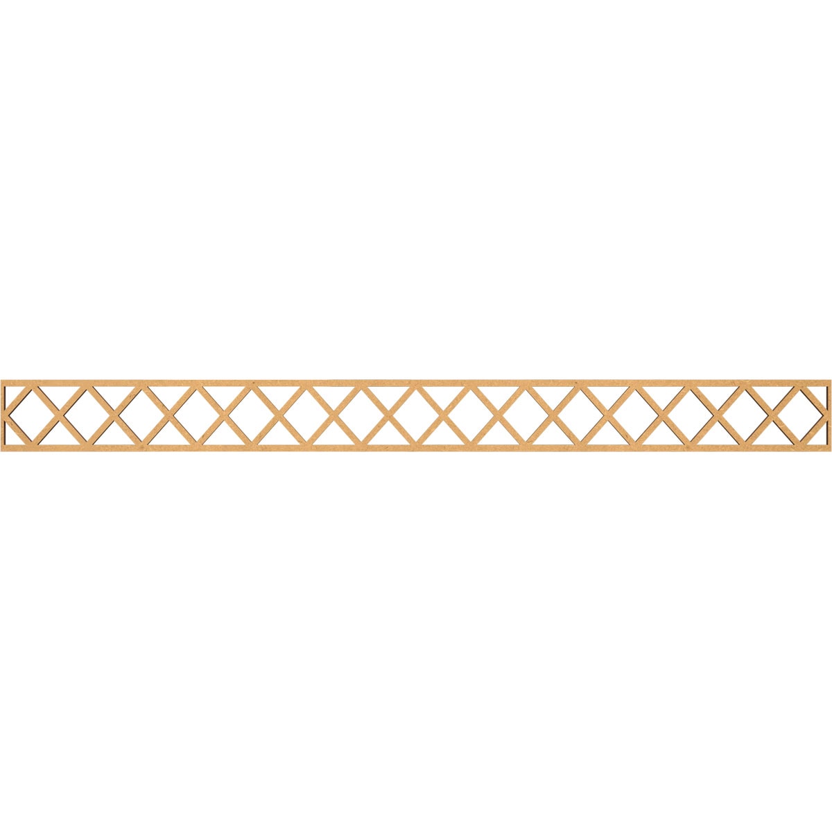 Ekena Millwork MLDA04X46WOLMF Wolford Fretwork Flat Trim 4-in x 3.87-ft Brown Unfinished 2157644 Pierced Wall Panel Moulding