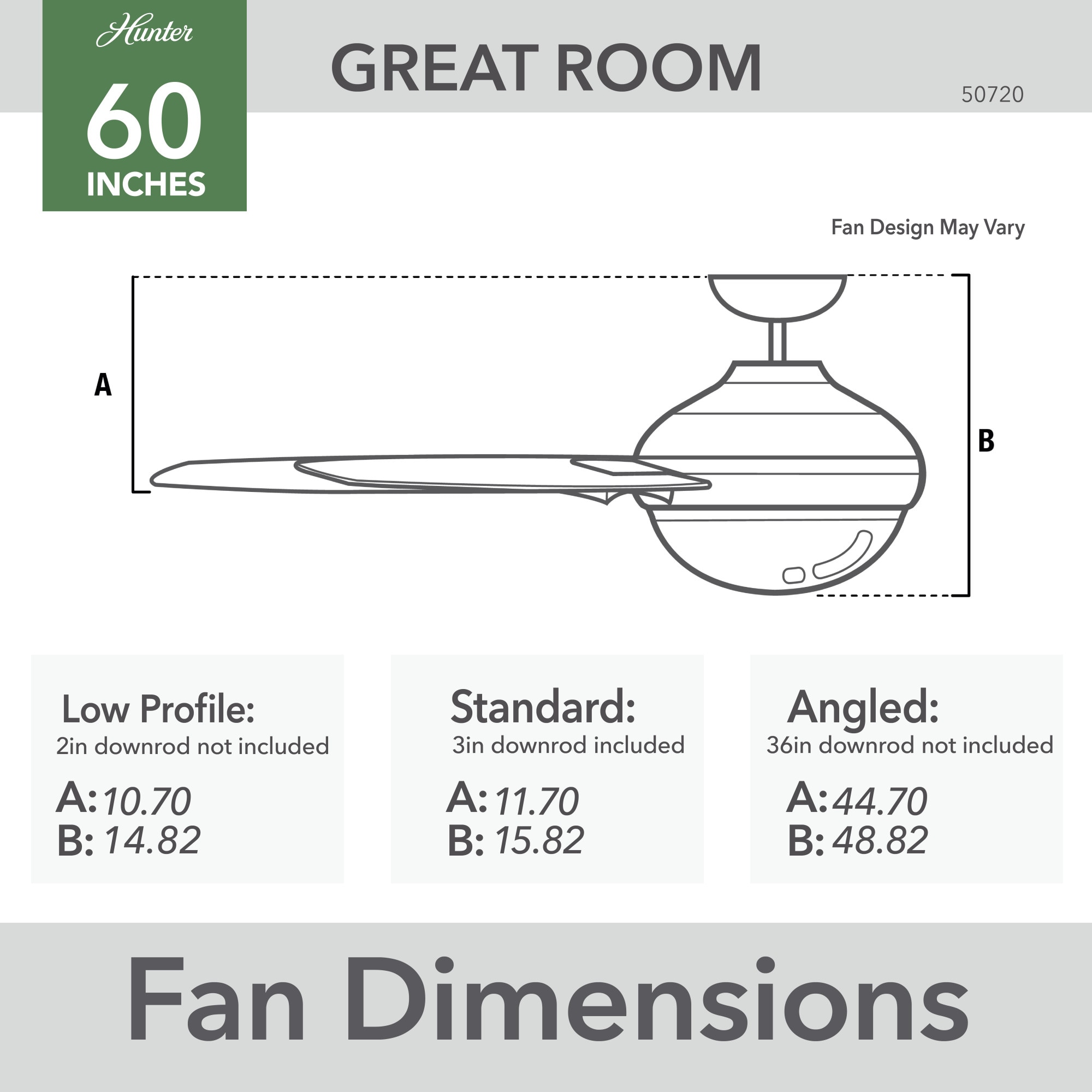 Hunter Overton 60 In Matte White Led Indooroutdoor Ceiling Fan With Light 10 Blade 50720 At 1810