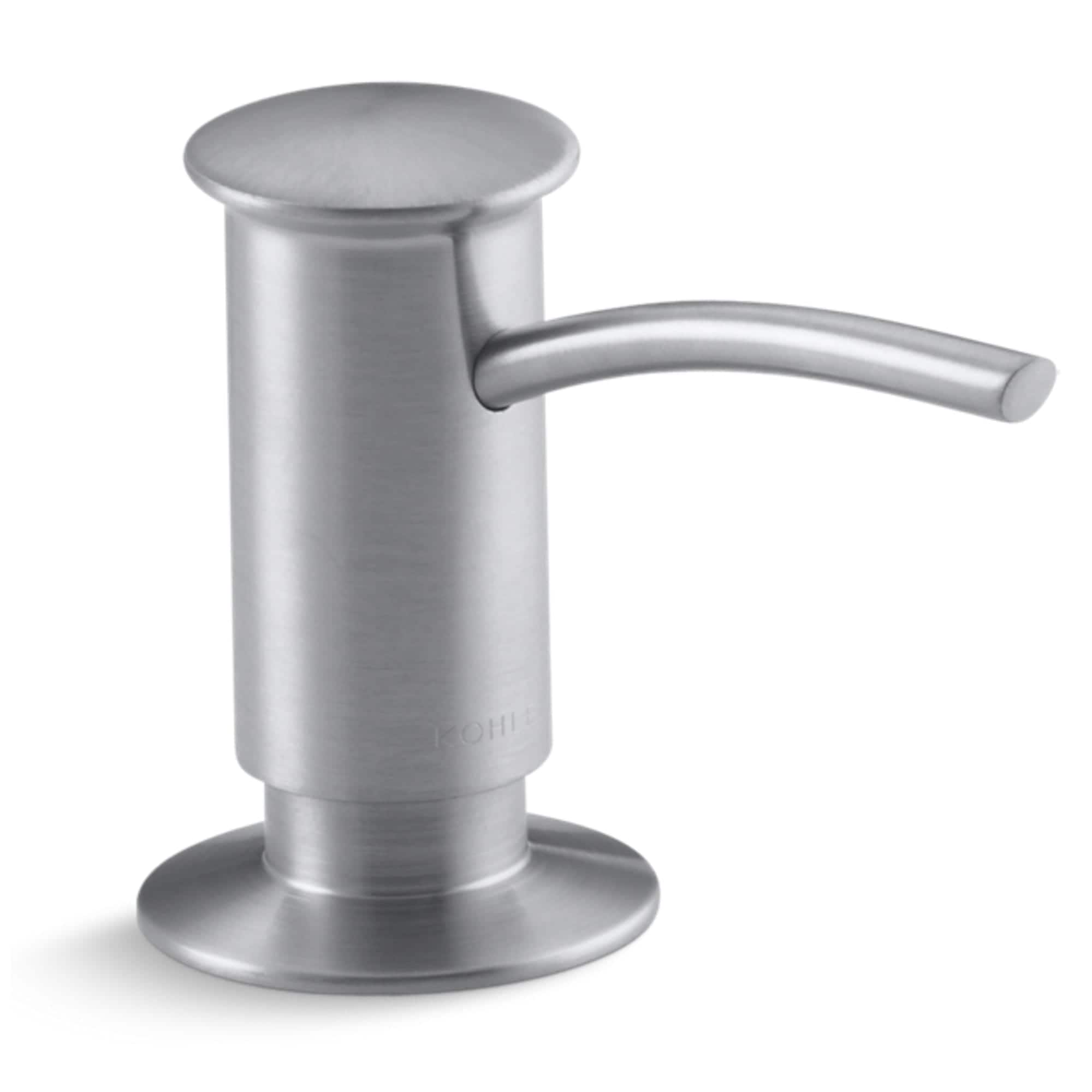 KOHLER 1895-C-G Brushed Chrome 16.0-oz. Capacity Freestanding Soap and Lotion Dispenser