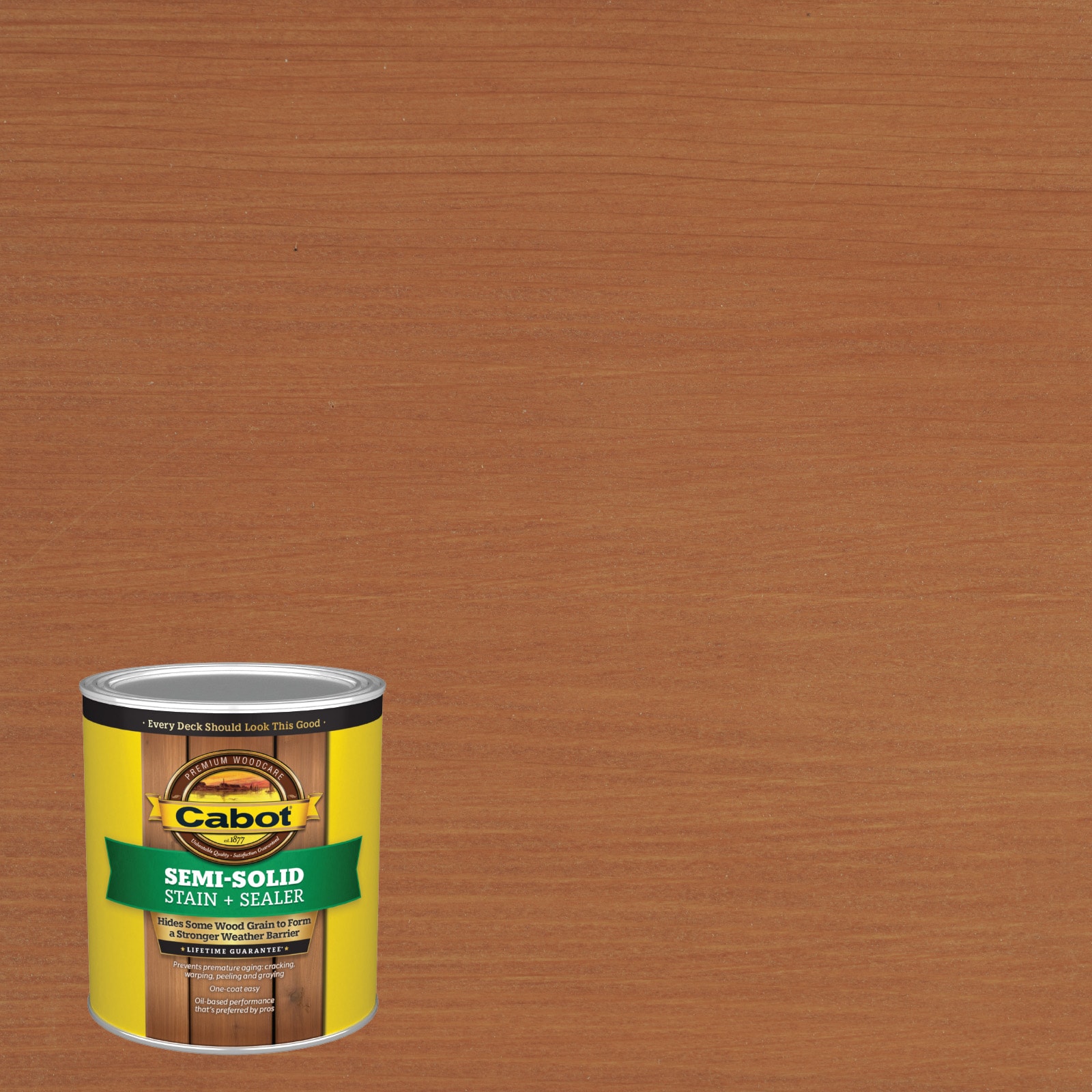Cabot REDWOOD-1028059 Redwood Semi-solid Exterior Wood Stain and Sealer in One ( 1-quart )