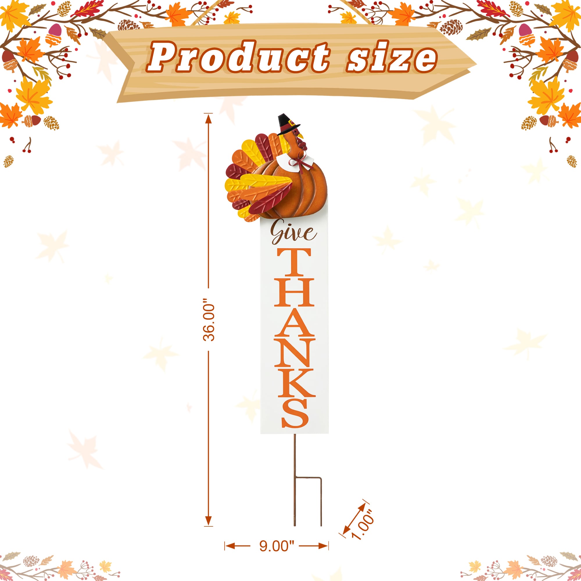 Glitzhome 2020300016 Outdoor-Thanksgiving-Decor - View #7