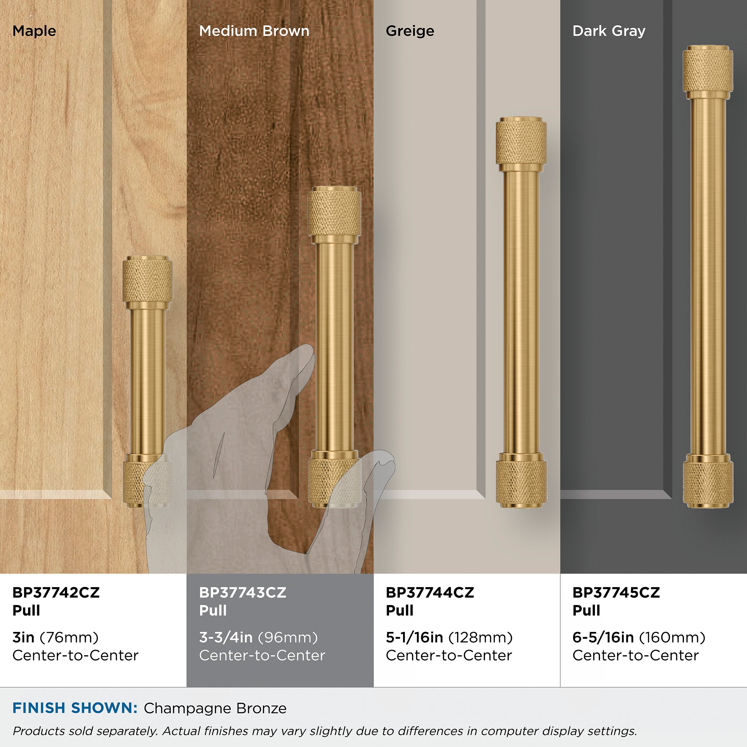 Amerock BP37743CZ Cabinet-Pulls - View #7
