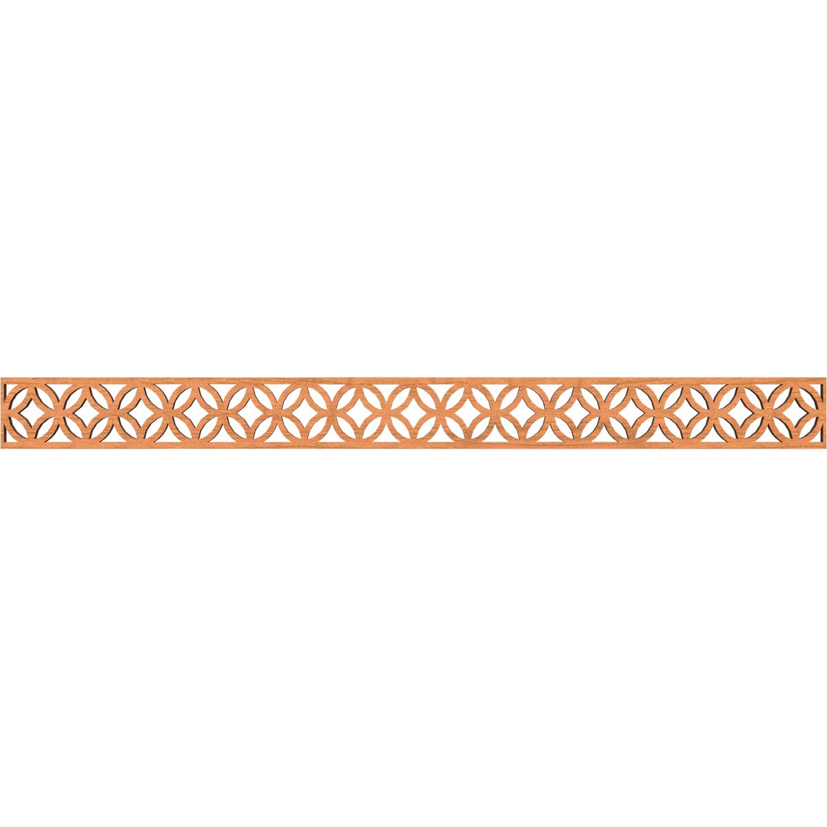 Ekena Millwork MLDB04X46CROCH Crosby Fretwork Flat Trim 4-in x 3.87-ft Cherry Brown Unfinished 2156285 Pierced Wall Panel Moulding