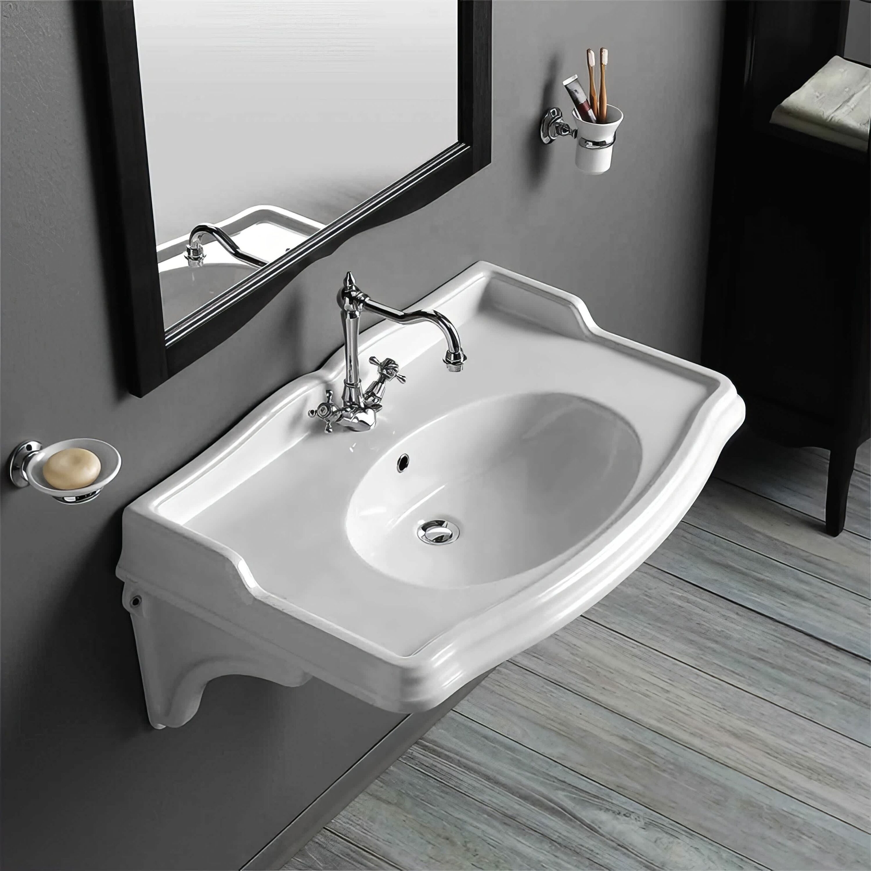Whitehaus Collection AR864-MNSLEN-1H Bath-Sink - View #3