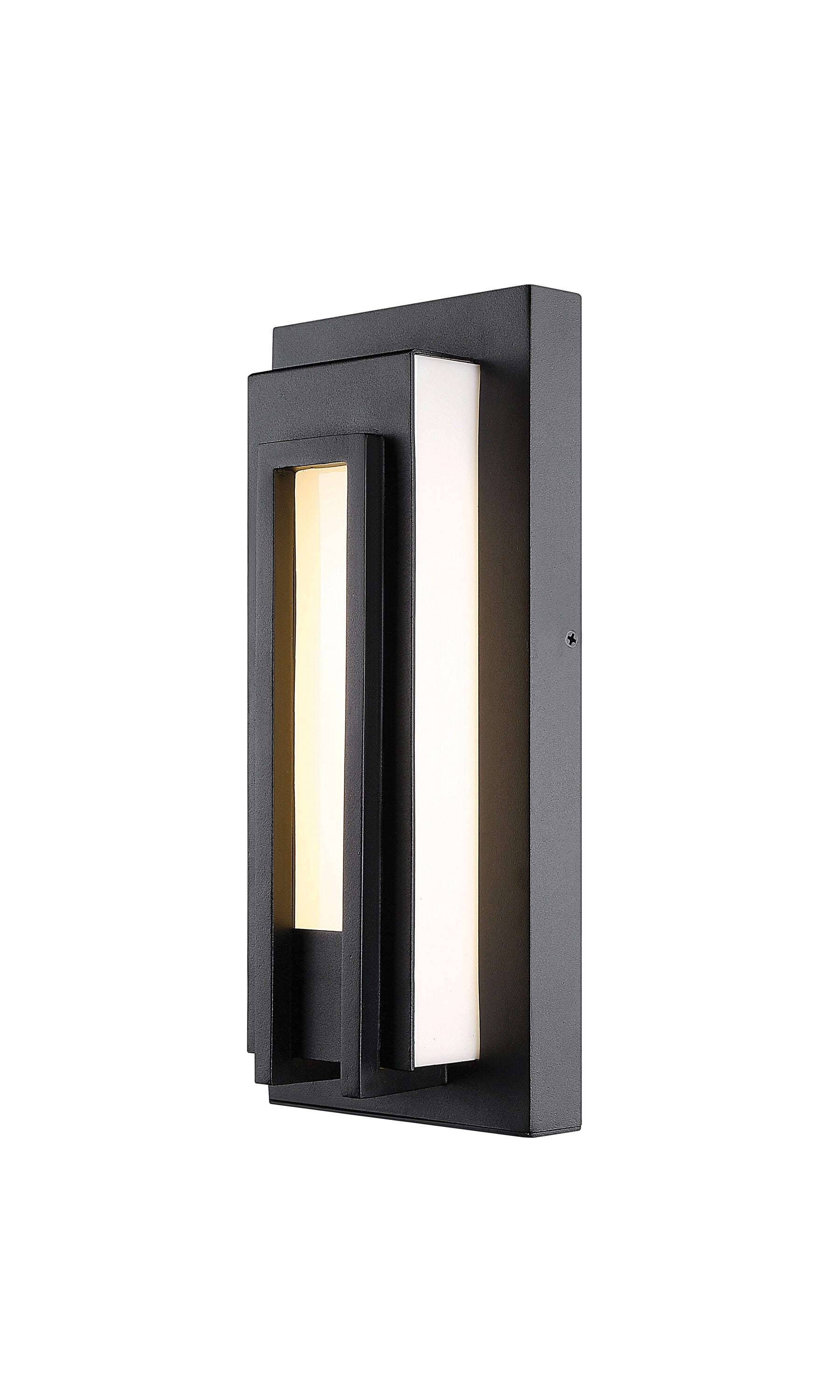 Z-Lite 520S-BK-LED Keaton 12.5-in H Black Hardwired Integrated LED Outdoor Wall Light