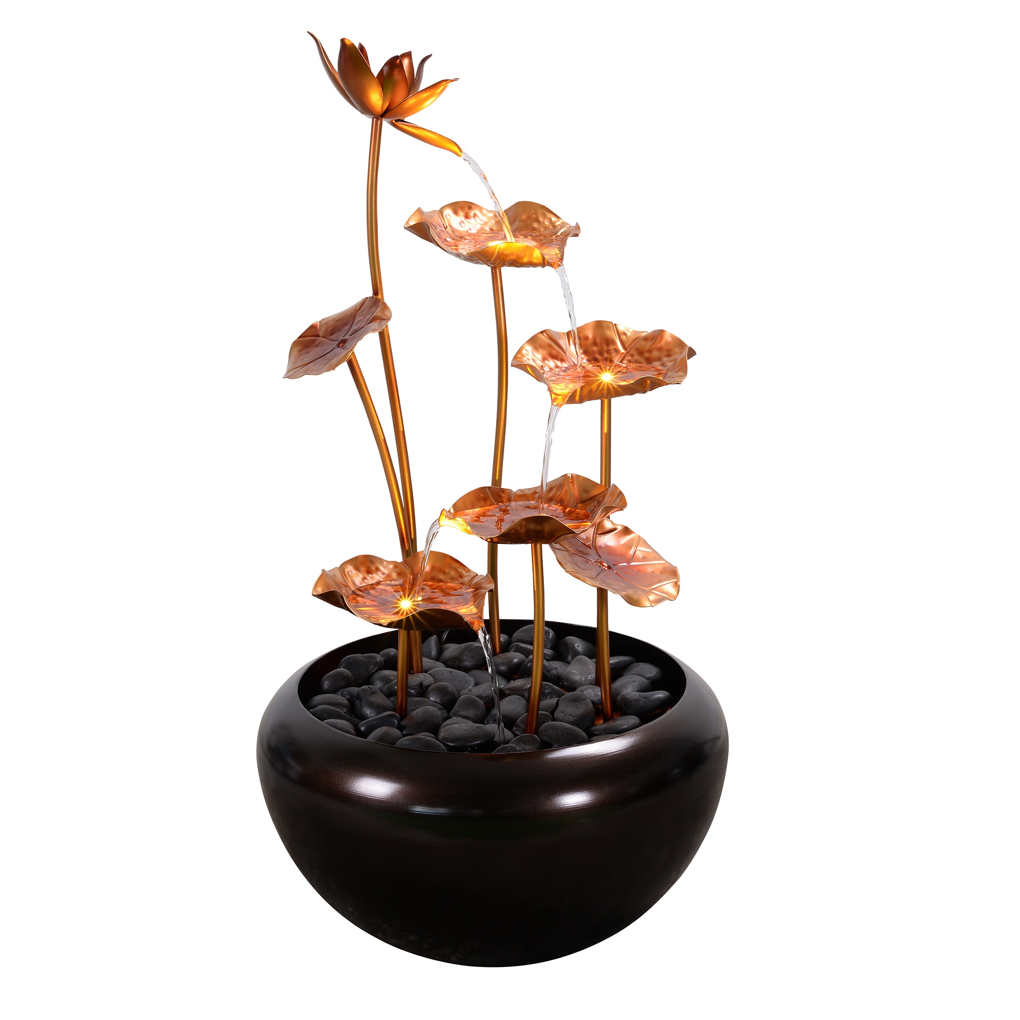 Hi-Line Gift 31.5-in H Cast iron Electric Powered Tiered Outdoor Fountain Pump Included