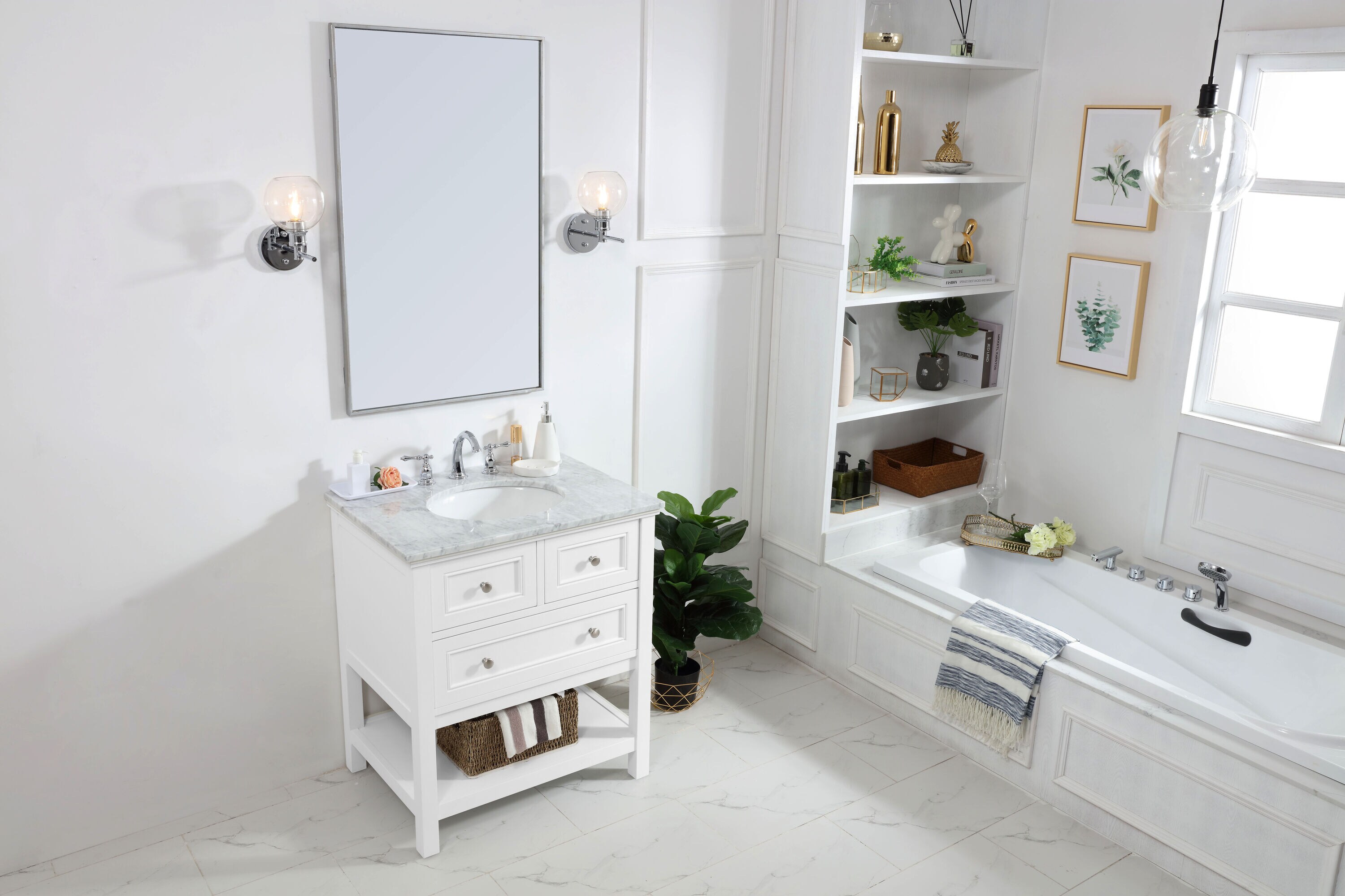 Elegant Decor HF81090WH Bath-Vanity-Combo - View #3
