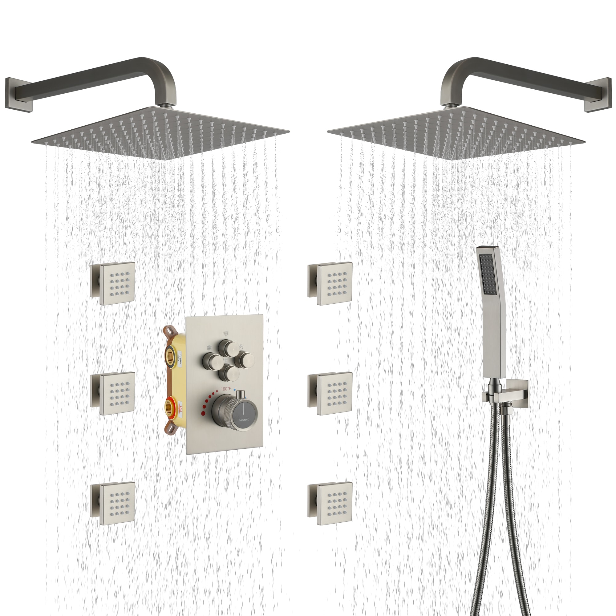 CASAINC CS6228-12BN Showerhead-Bar-Panels - View #4