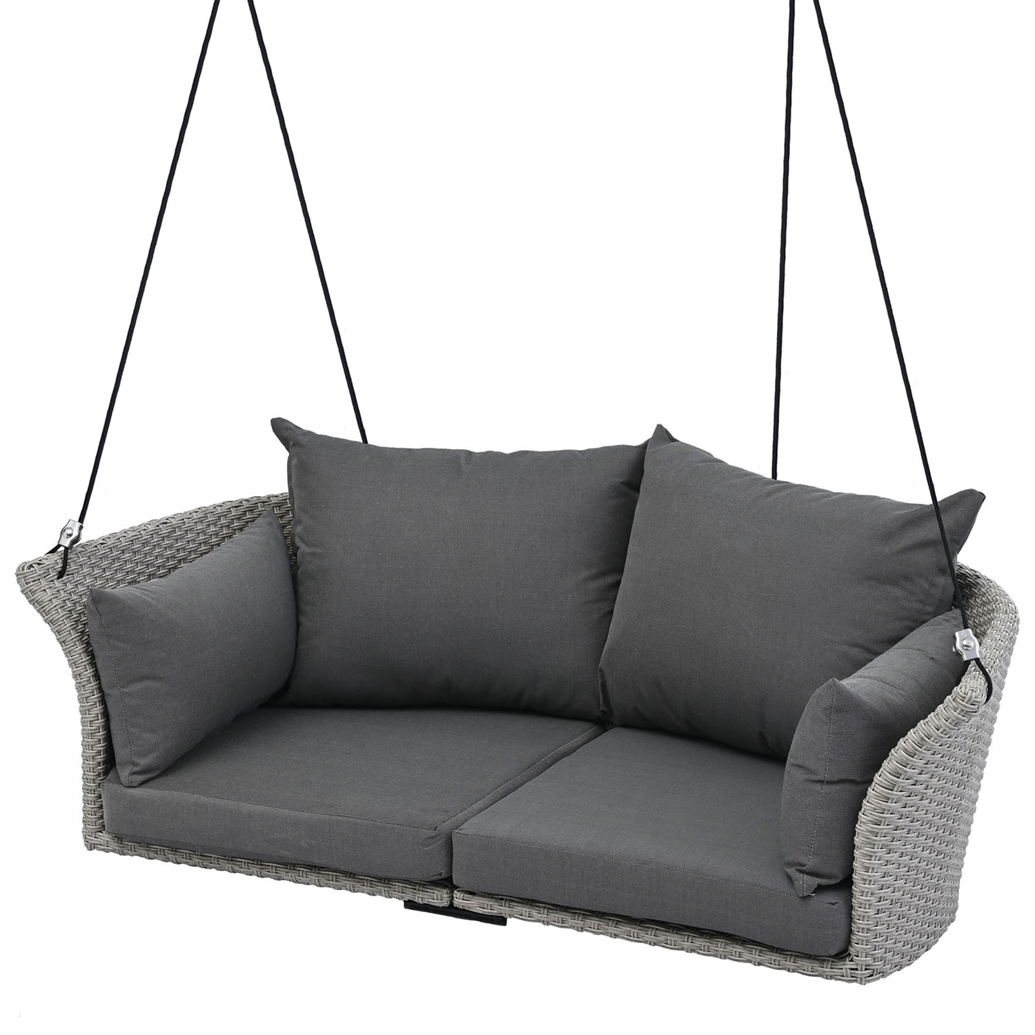SINOFURN SYA380191GY 2 -person Gray HDPE Outdoor Swing