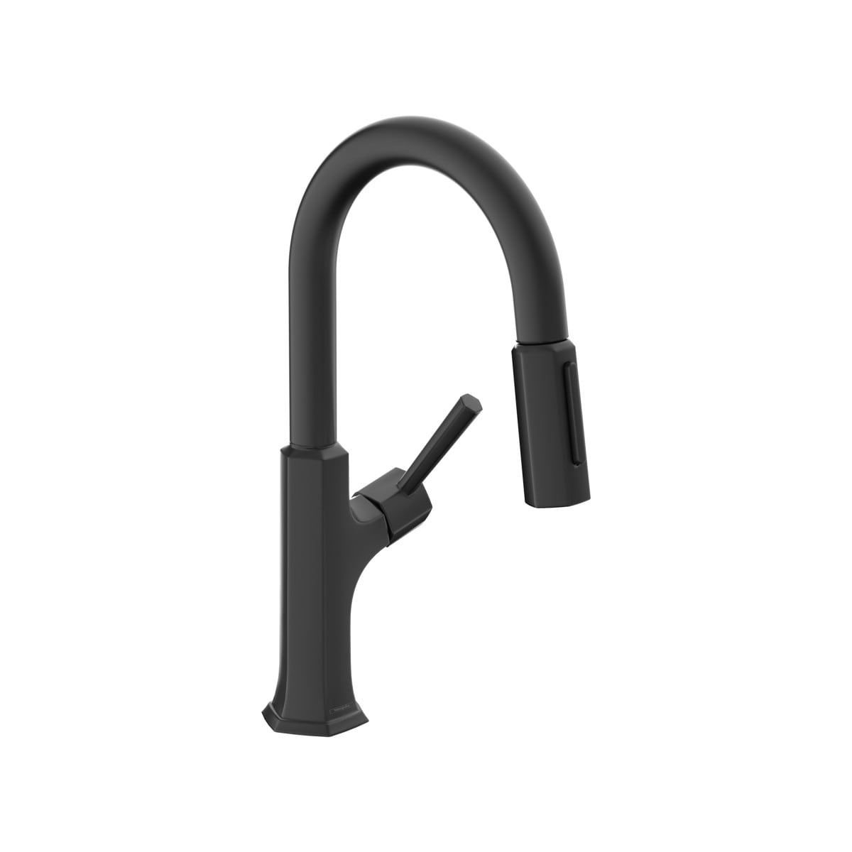 Hansgrohe 04853670 Matte Black Single Handle Deck-mount Pull-down Kitchen Faucet with Sprayer
