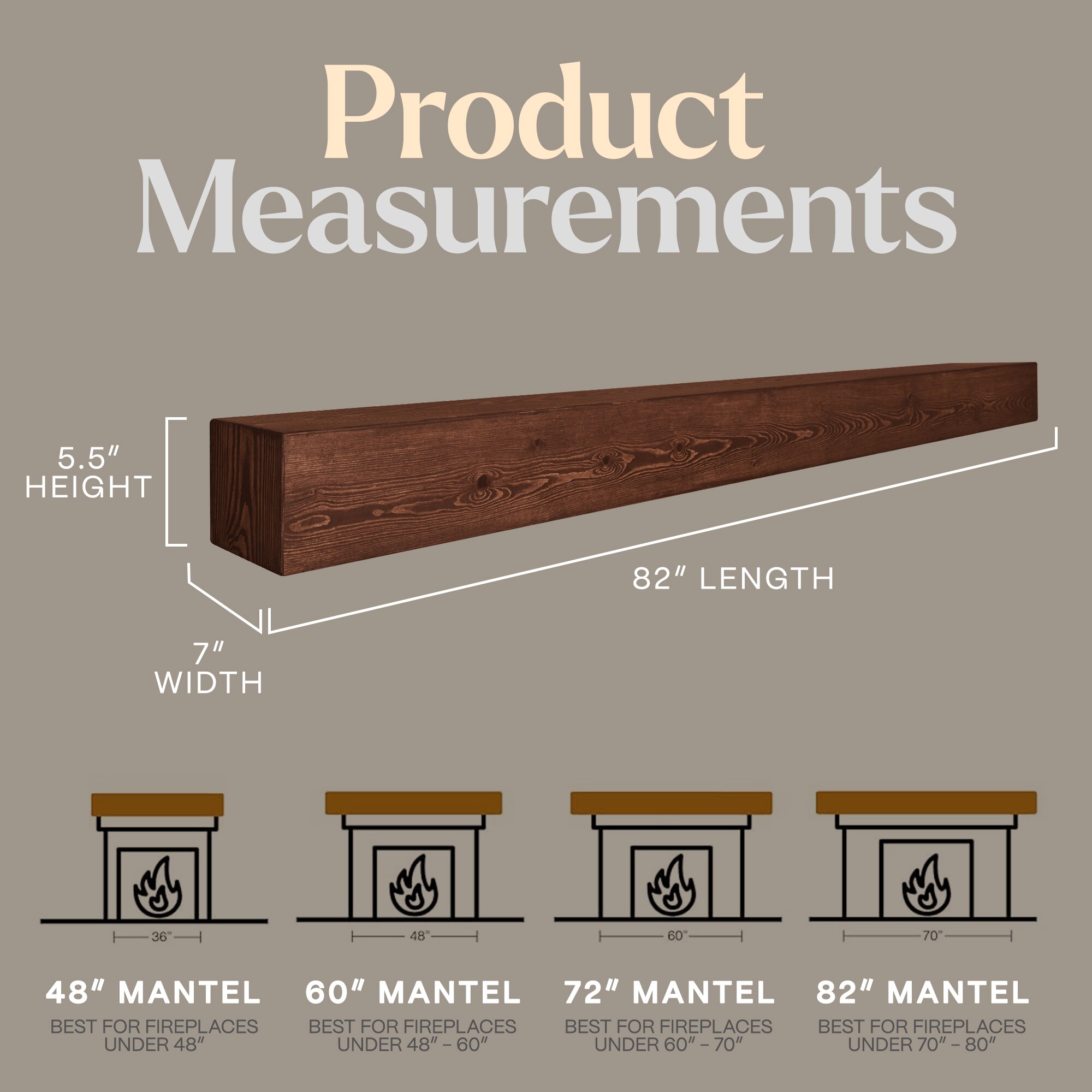 Luxe Surface Group 82 RUSTIC AGED Mantel-Shelves - View #6