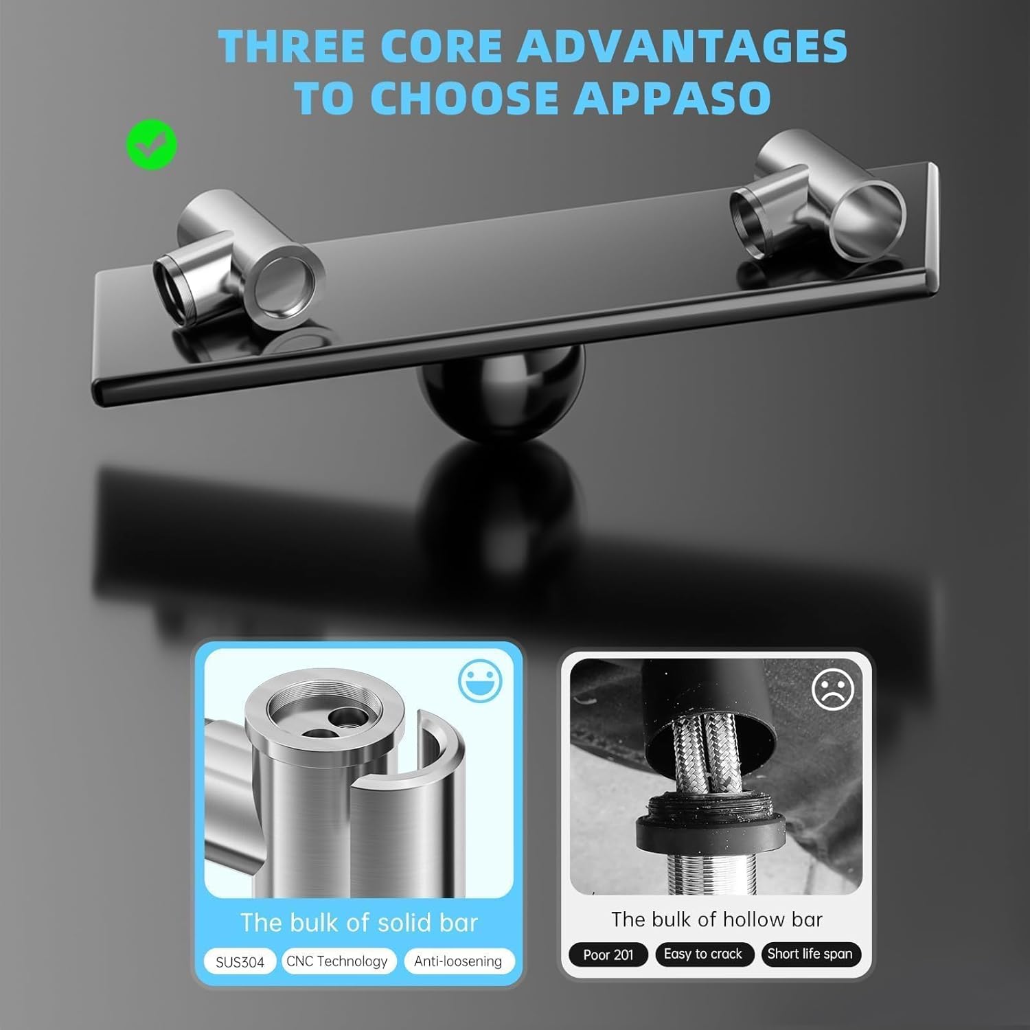 APPASO 3002-MB Kitchen-Faucets - View #3