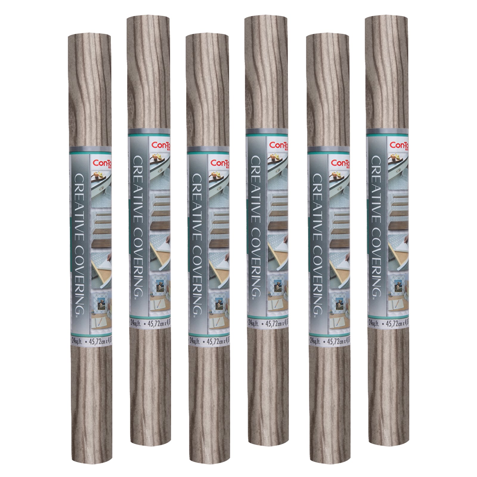 Con-Tact 16F-C9A7A2-06 18-Inches x 16-ft Driftwood Shelf liner