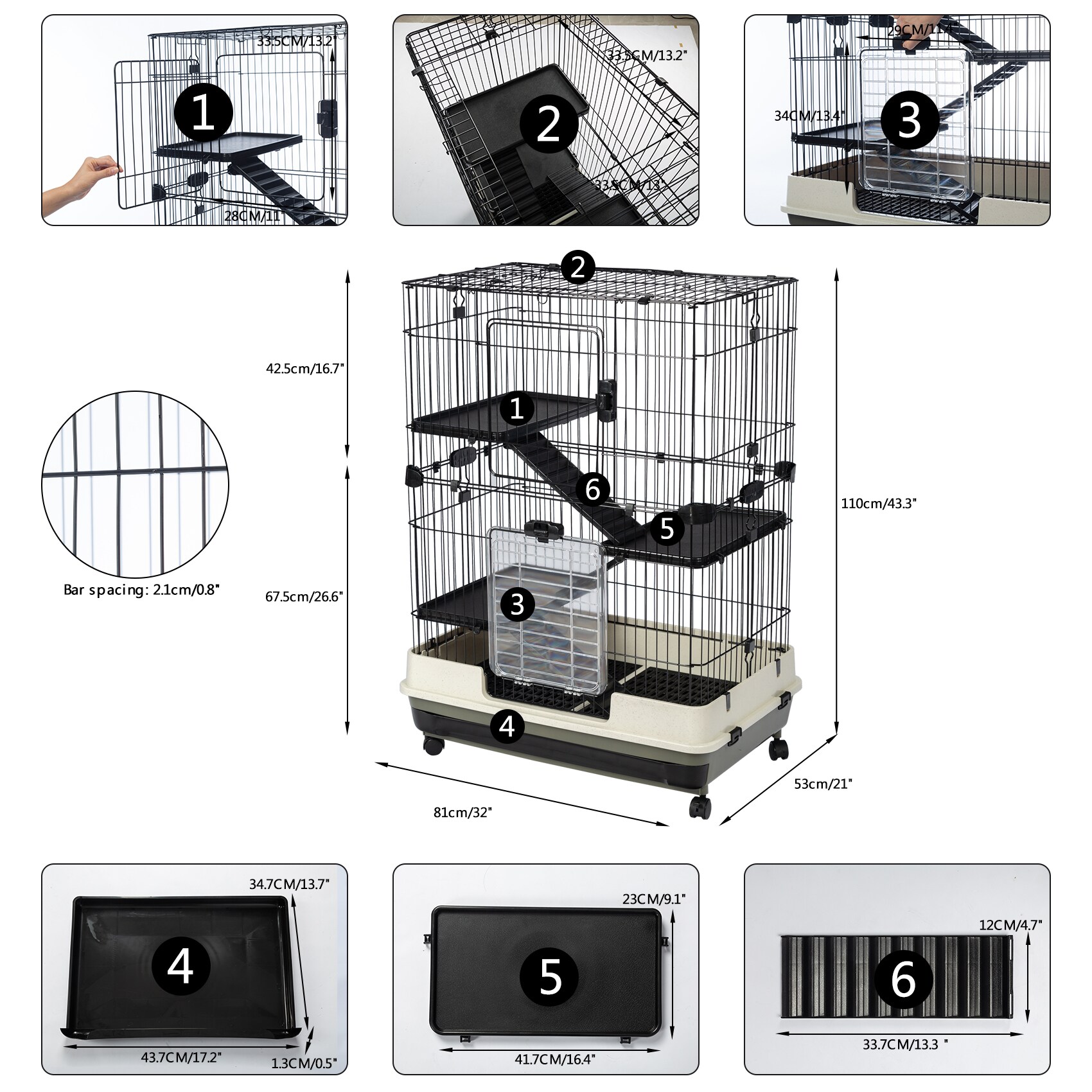 Kahomvis FCP-QPW6-302 Pet-Crates-Carriers - View #9