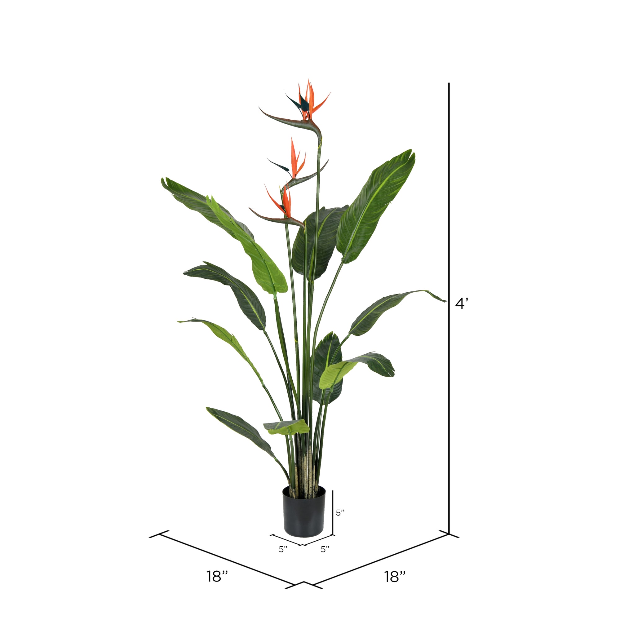 Tiny Faux Bird of Paradise Palm Tree with Lights