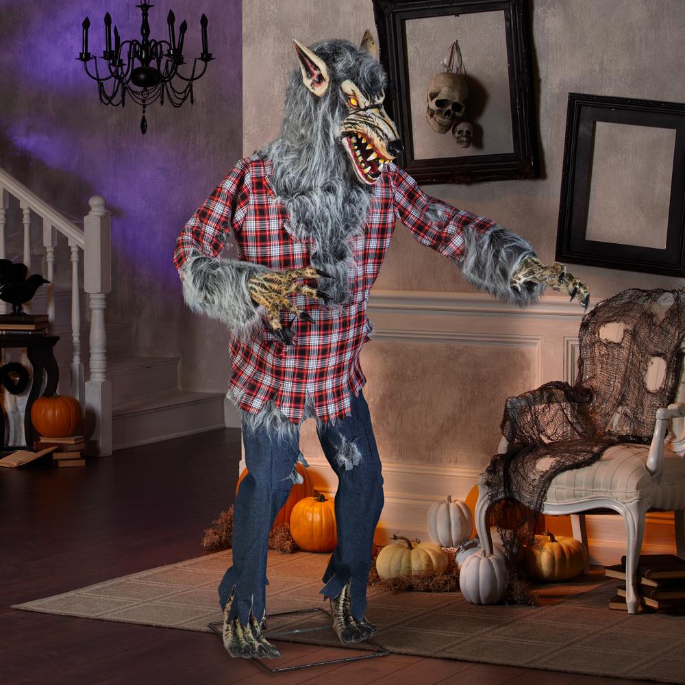 Holiday Living Screeching Lighted Werewolf Free Standing Decoration at ...