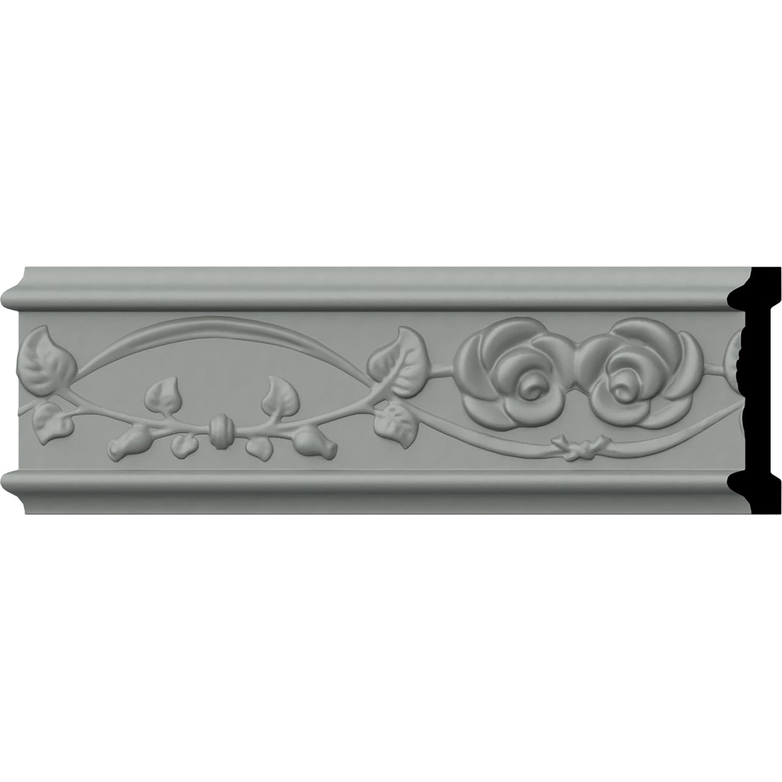 Ekena Millwork CHA03X01RO 3-1/4-in x 7-ft 10-1/2-in Primed Polyurethane 0 Chair rail Moulding