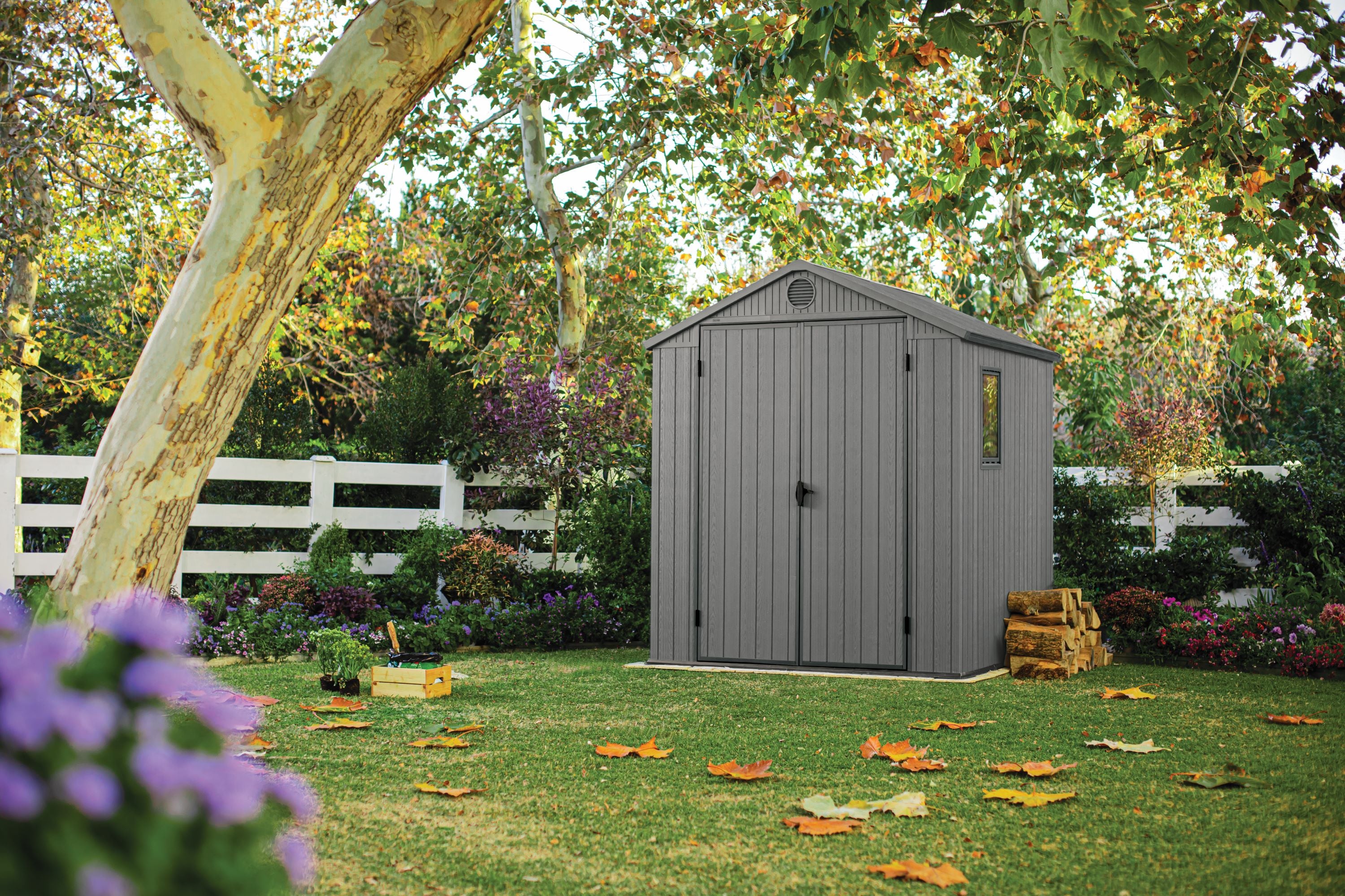 Keter 6-ft x 6-ft Darwin Resin Storage Shed (Floor Included) in the ...