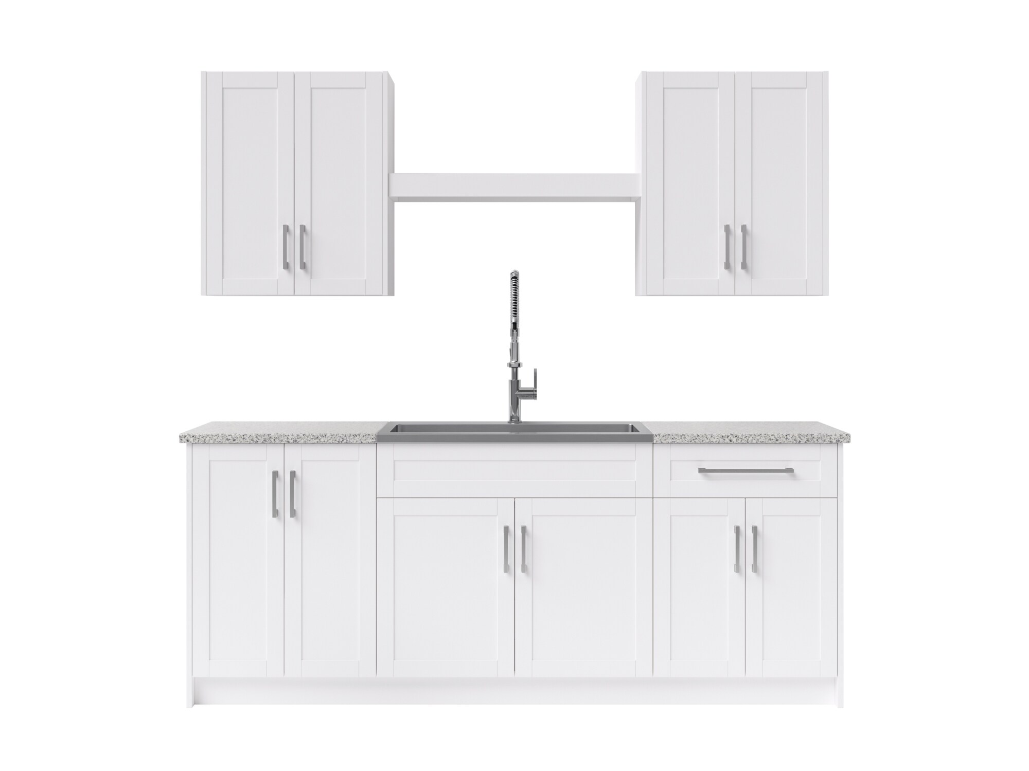 NewAge Products 85789 Laundry Room Cabinet Set 87.25-in W x 84-in H Wood Composite White Freestanding or Wall-mount Utility Storage Cabinet