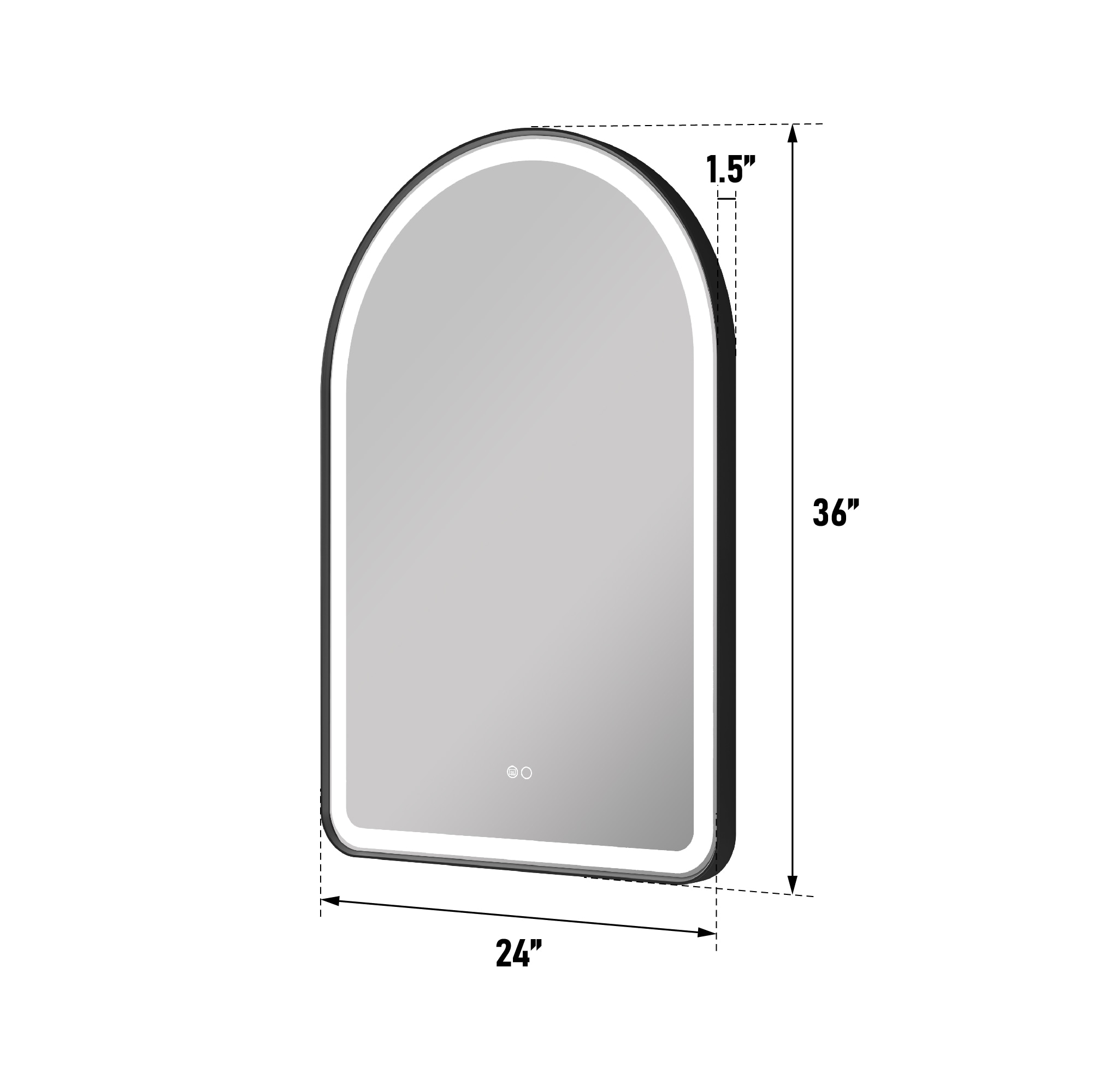 WELLFOR W60MR2436MB Framed-Bath-Mirrors - View #11