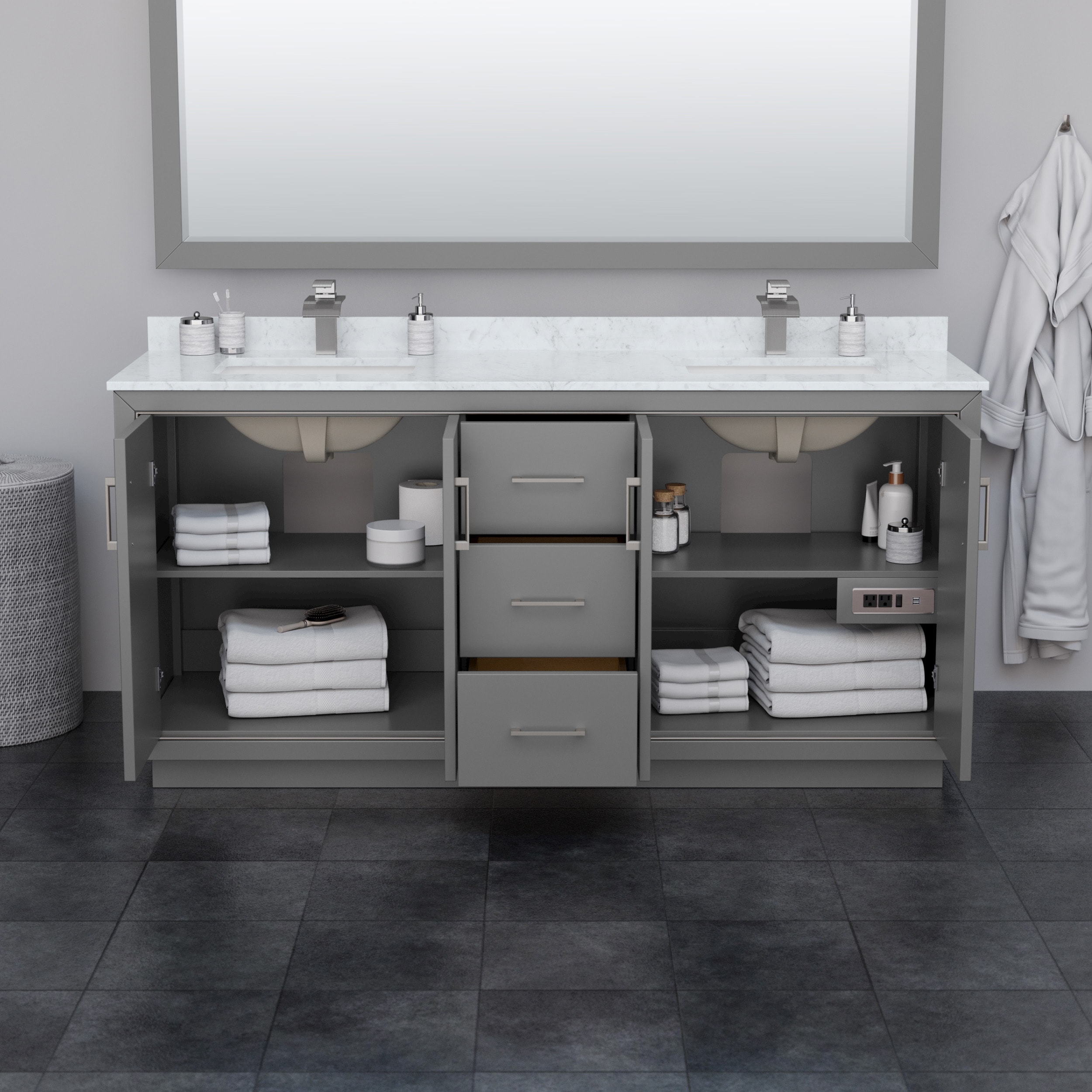Wyndham Collection WCF111172DGBCXSXXMXX vanities - View #3