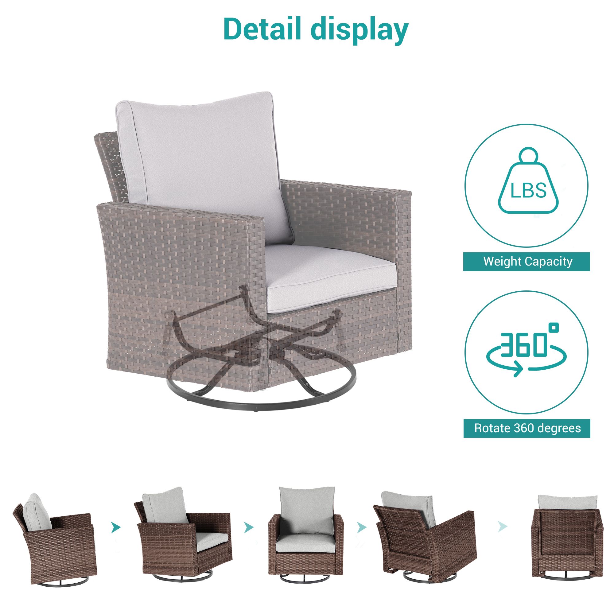 ACEGOSES LW-115BLY-2RT3 Patio-Conversation-Sets - View #5