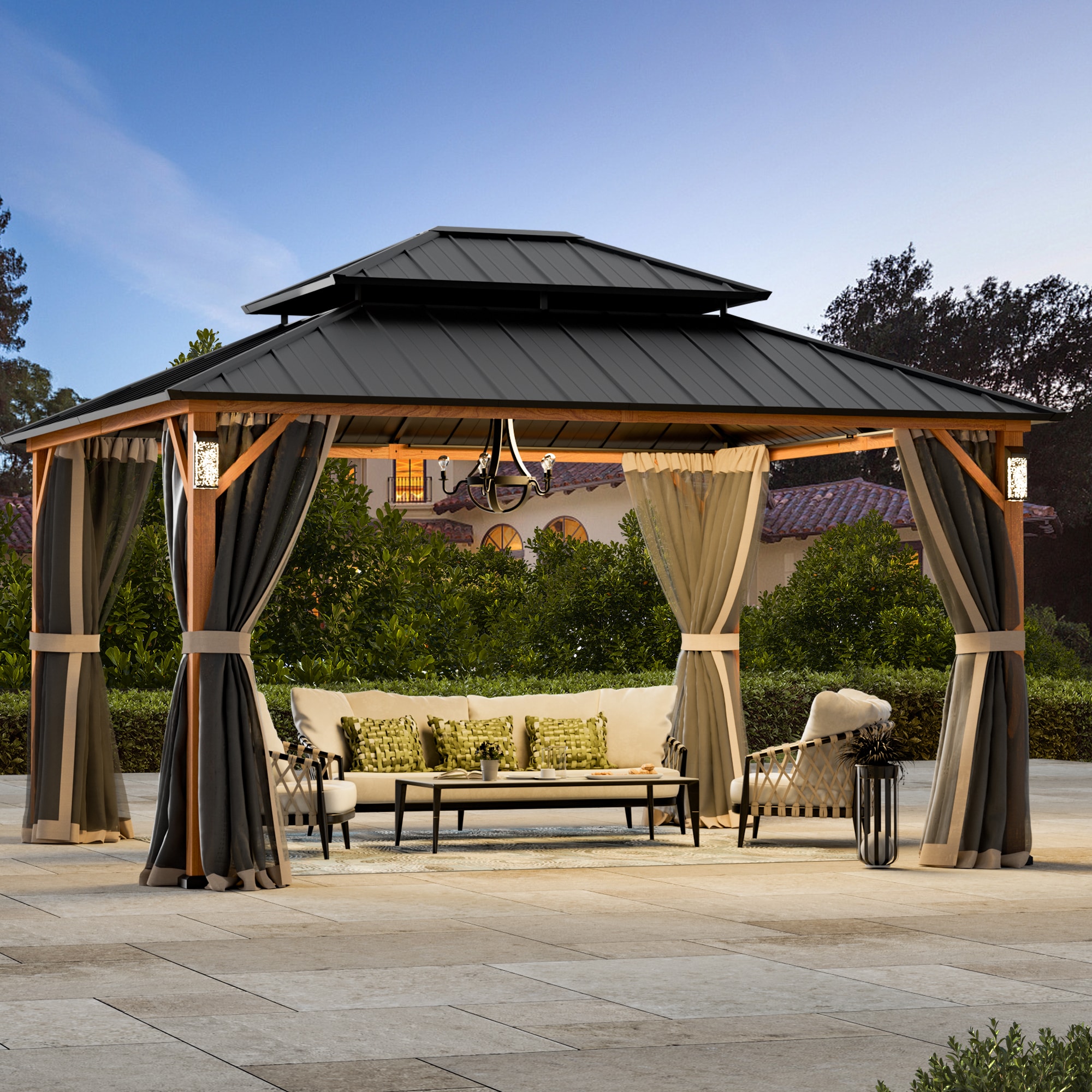 ELEVATE OUTDOORS IG10600148-1214-WLY Wood-Resin-Gazebos - View #2
