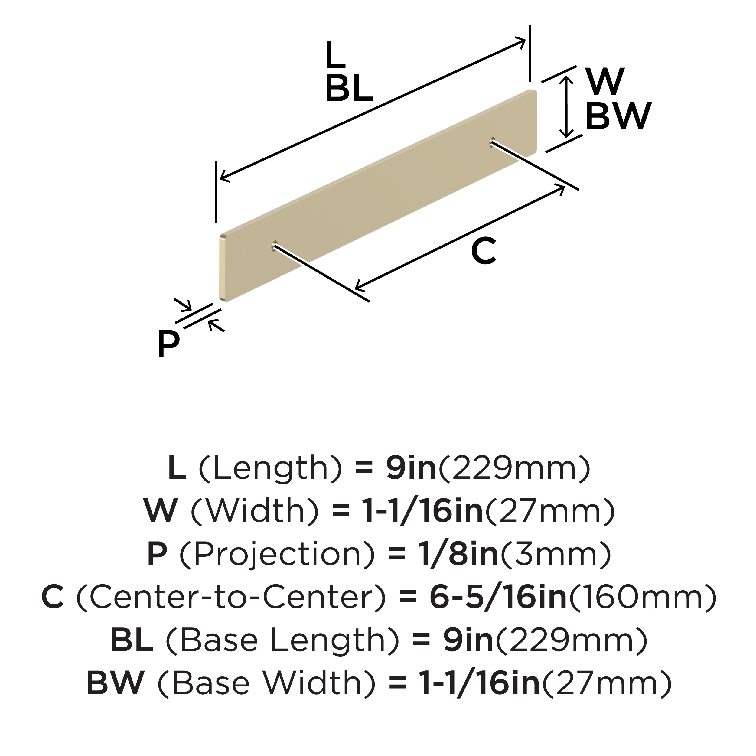 Amerock BP37604BBZ Drawer-Hardware - View #3