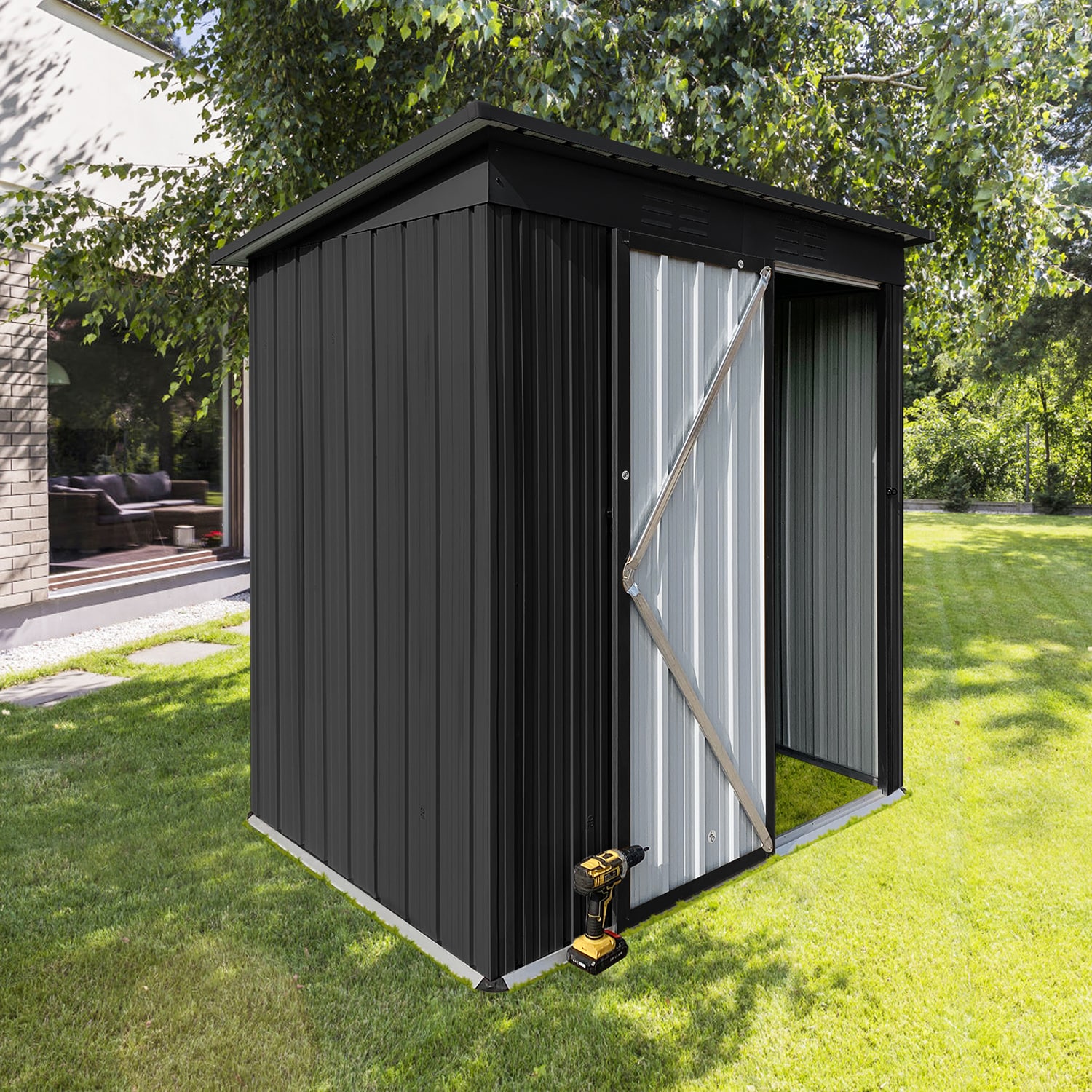 GZMR GM-W1371 Metal-Storage-Buildings-Sheds - View #3
