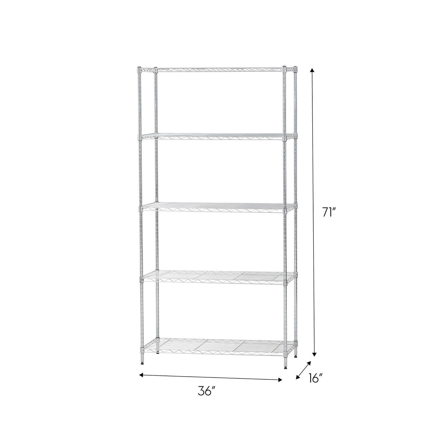 4-Tier Shelf, 23 in. x 12 in. x 52 in.