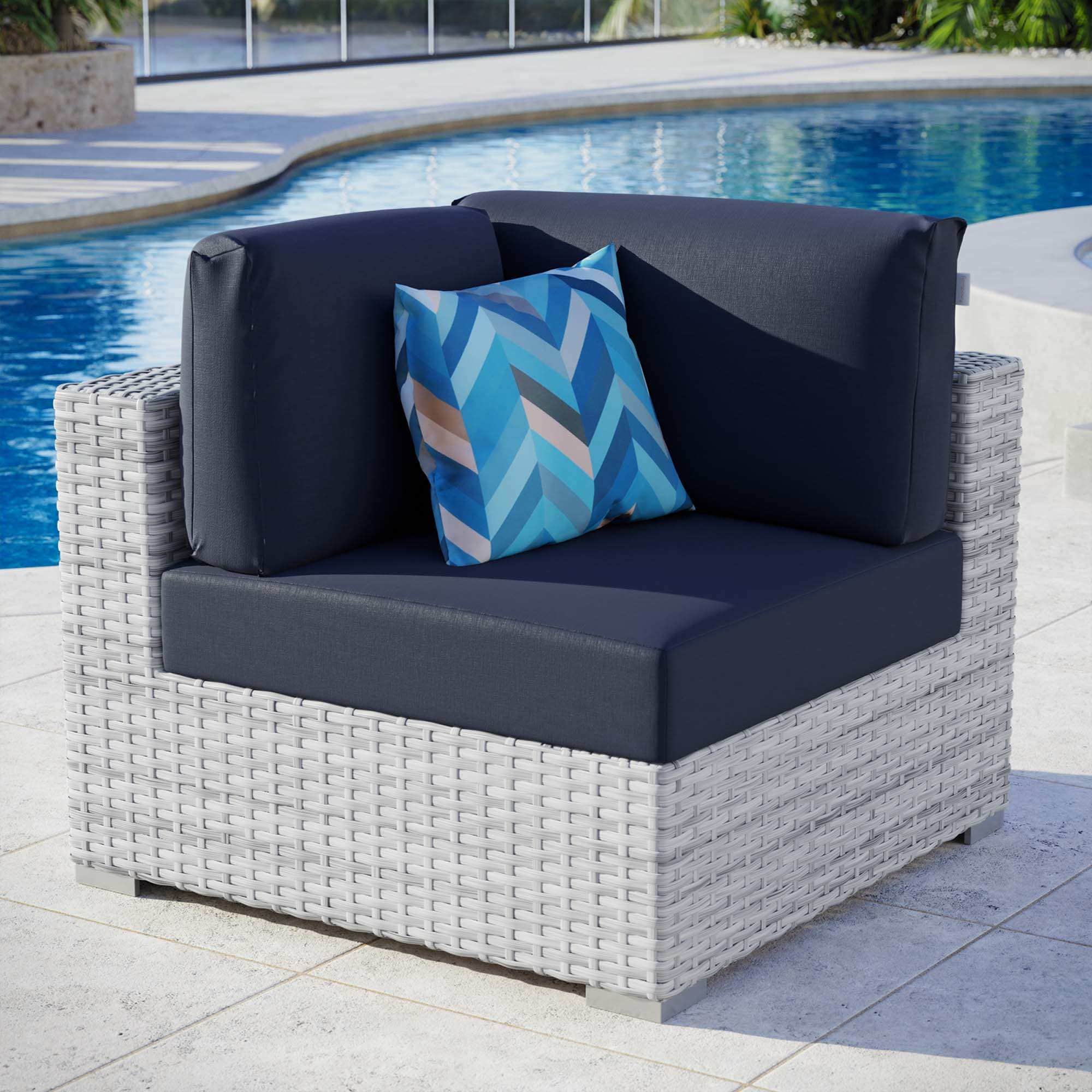 Modway EEI-4296-LGR-NAV Patio-Sofas-Daybeds - View #2