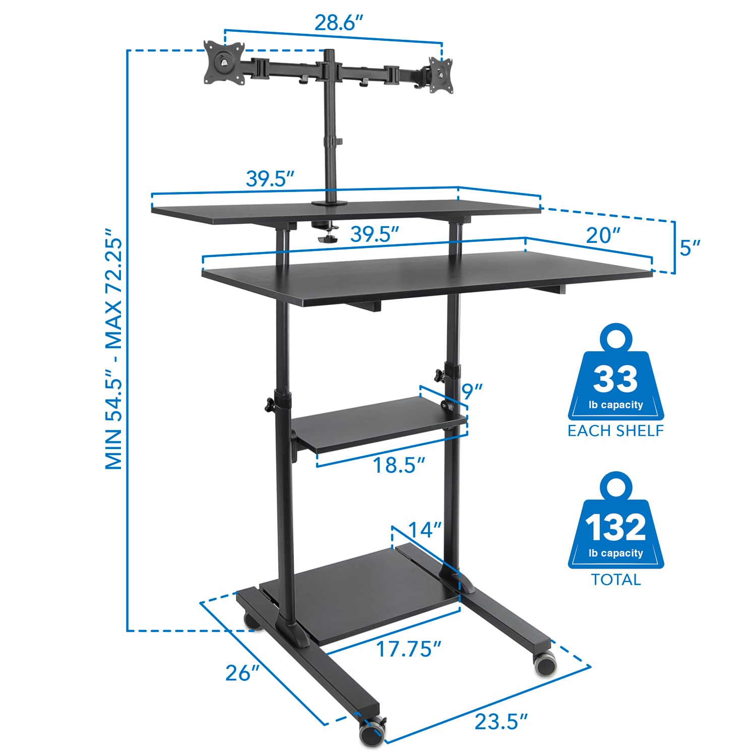 Mount-It! MI-7972B desks - View #8