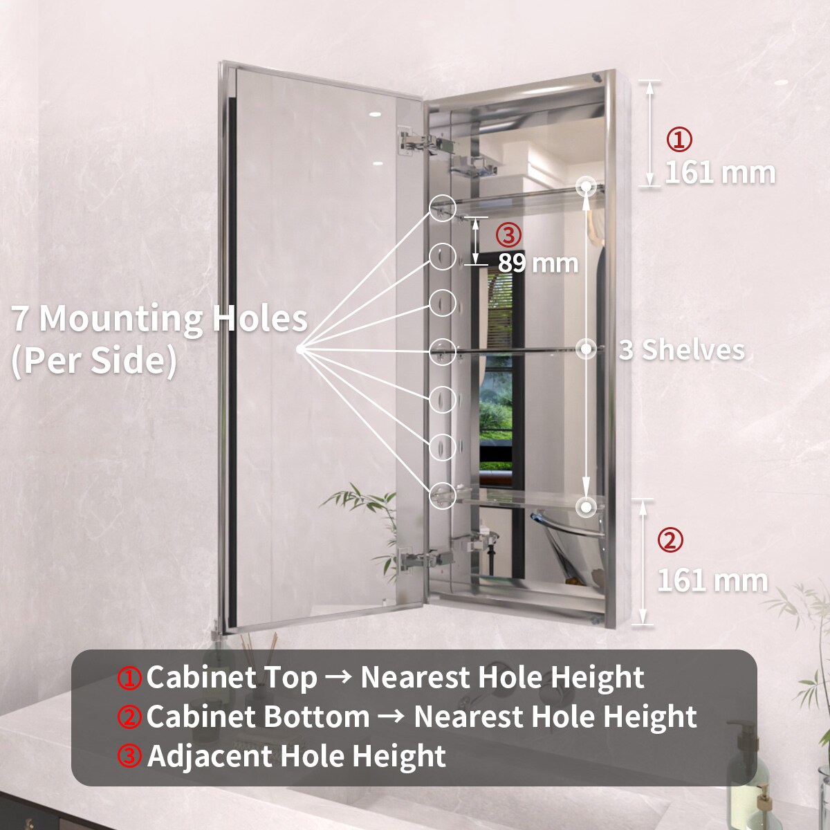 TaiMei MMC1536-SA Bathroom-Medicine-Cabinets - View #4
