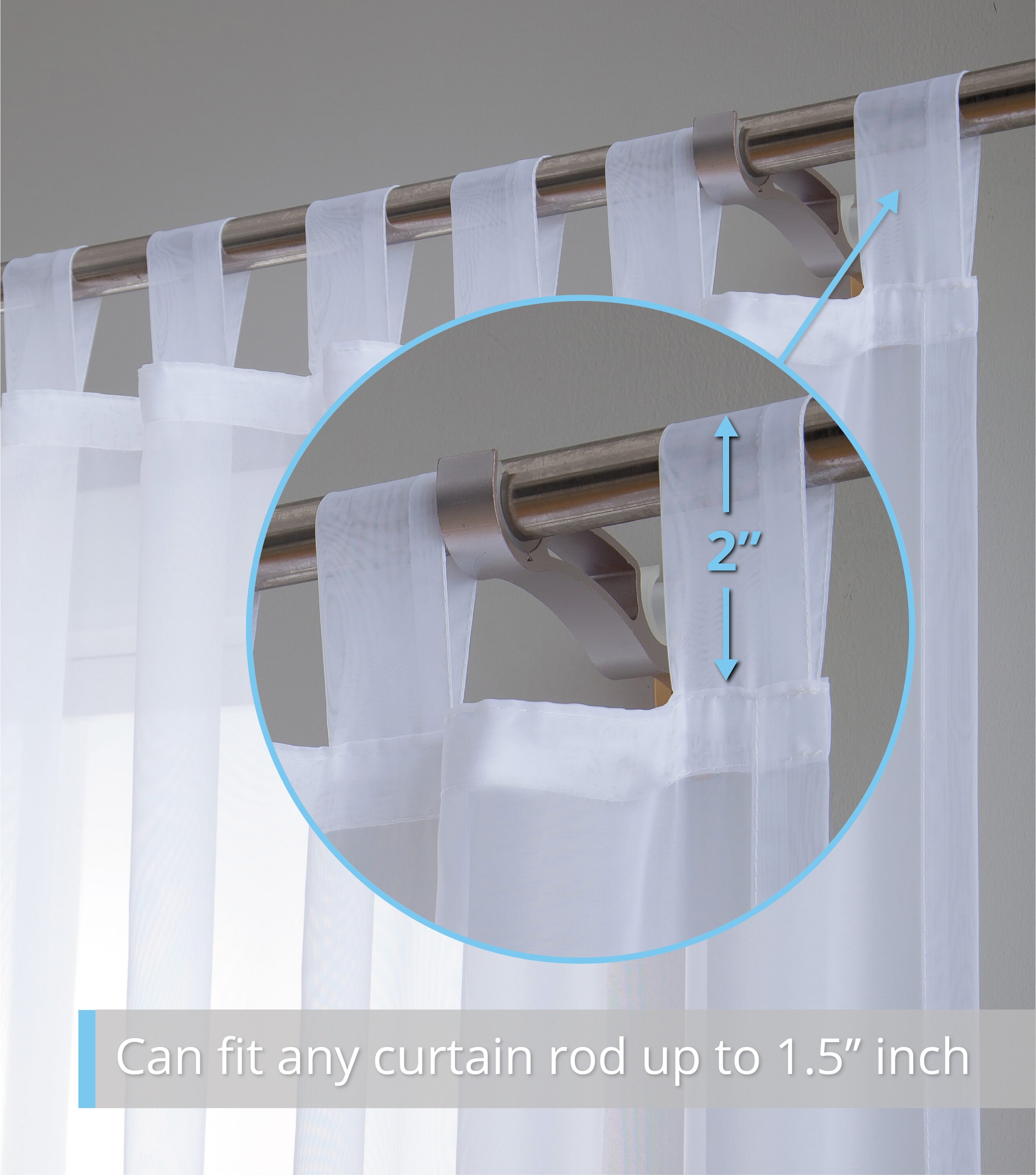 HLC.me SH-TBTP-54WHT curtains - View #2
