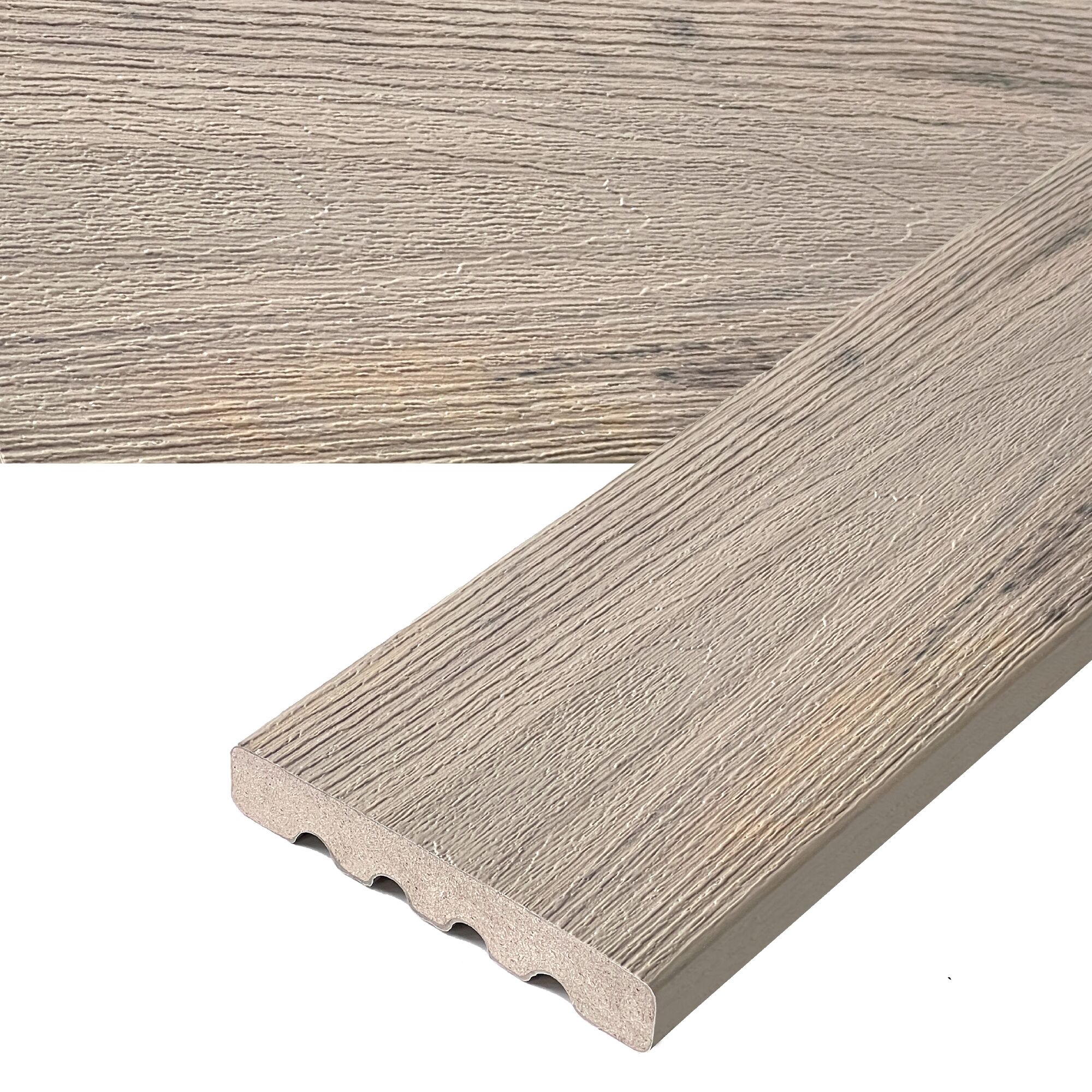 Armadillo 90420 Evolution 1-in x 6-in x 20-ft Sand Storm Solid edge Composite Deck board