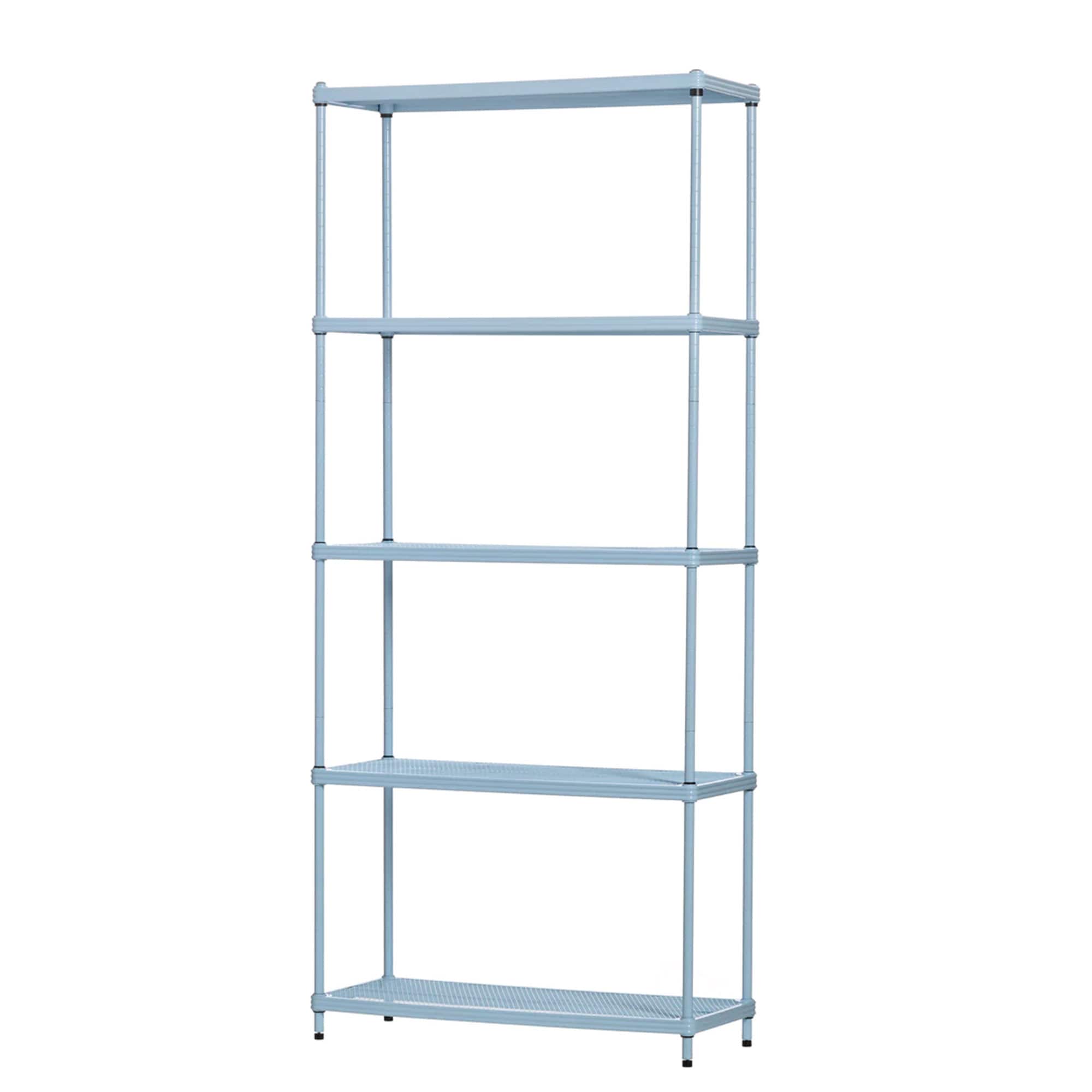 Design Ideas 325746 5 -Tier Heavy Duty Blue Plastic Utility shelving unit ( 13-in W x 31.1-in D x 70.9-in H )