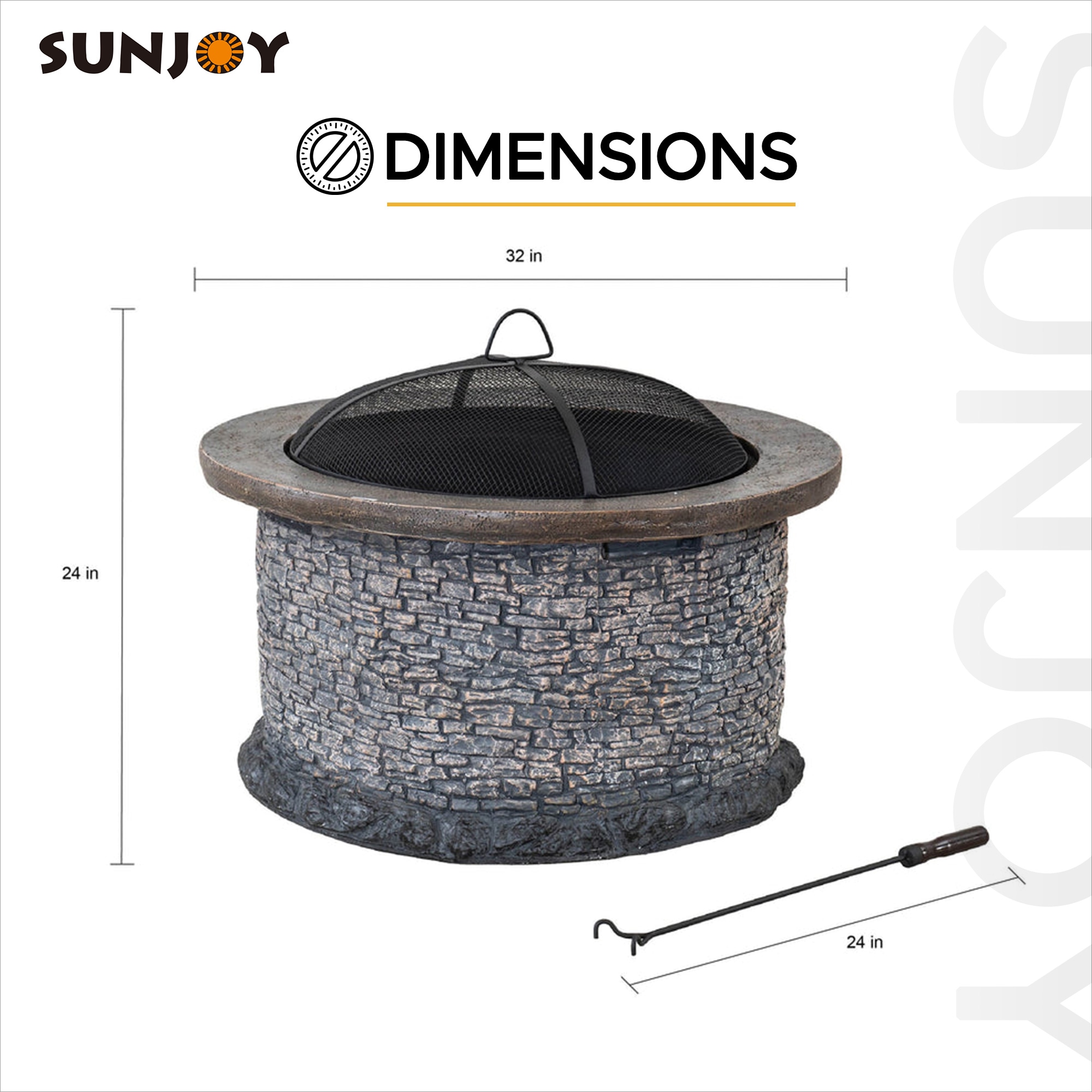 Sunjoy 168844 Outdoor-Woodburning-Firepits - View #7