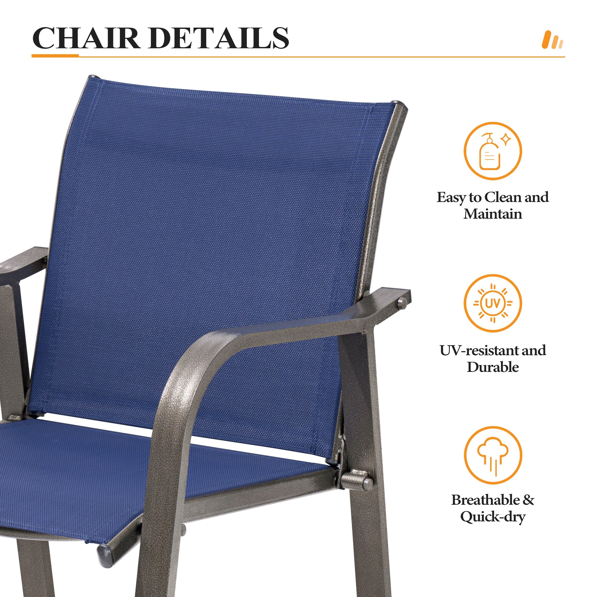 Crestlive Products CL-ST001NAV-2SET Patio-Chairs - View #5