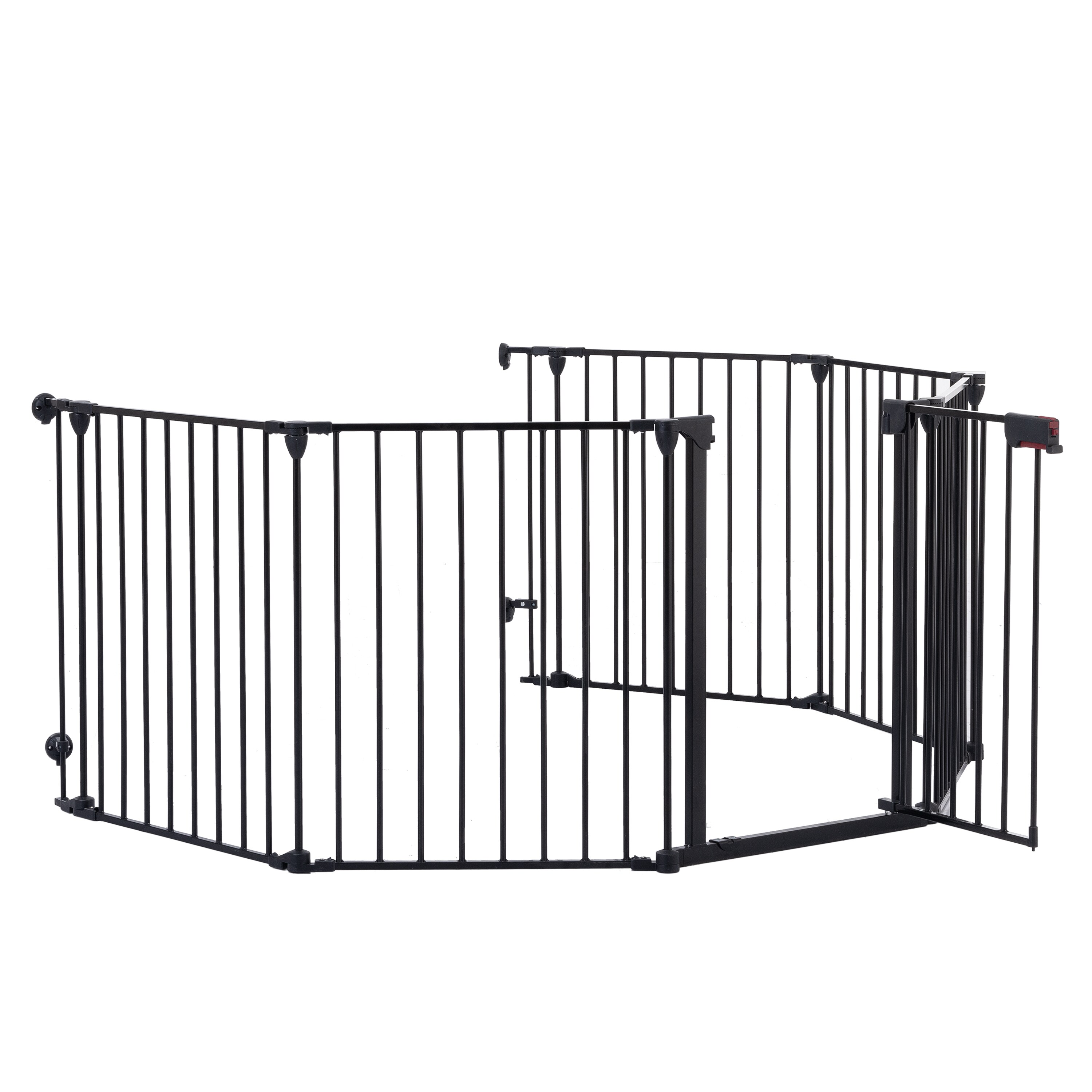Kahomvis CS-QPW1-733 Adjustable Safety fence 28.9-Inches x 25-Inches Black Steel Indoor/Outdoor Universal